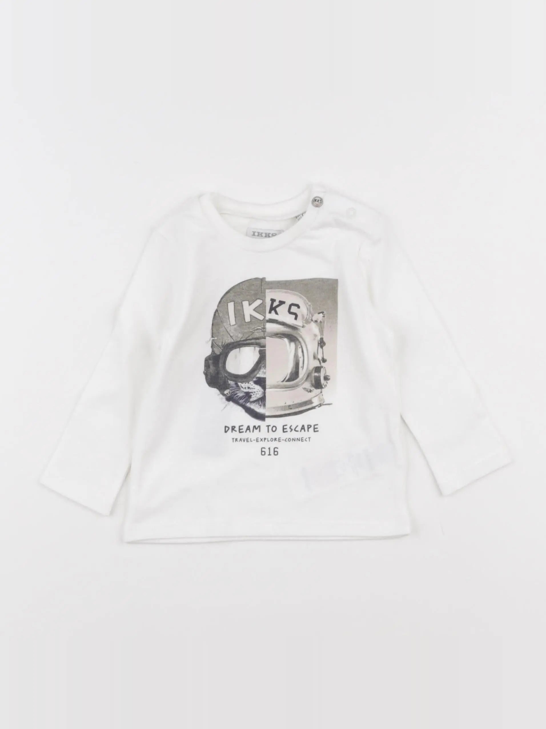 IKKS - tee-shirt blanc - 6 mois