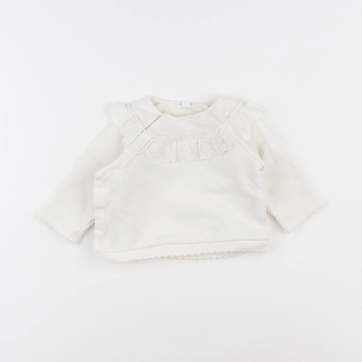 Vertbaudet - sweat beige - 6 mois