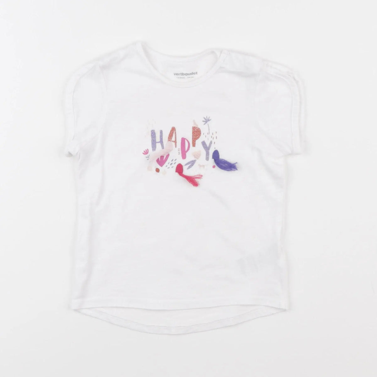 Vertbaudet - tee-shirt multicolore - 12 mois