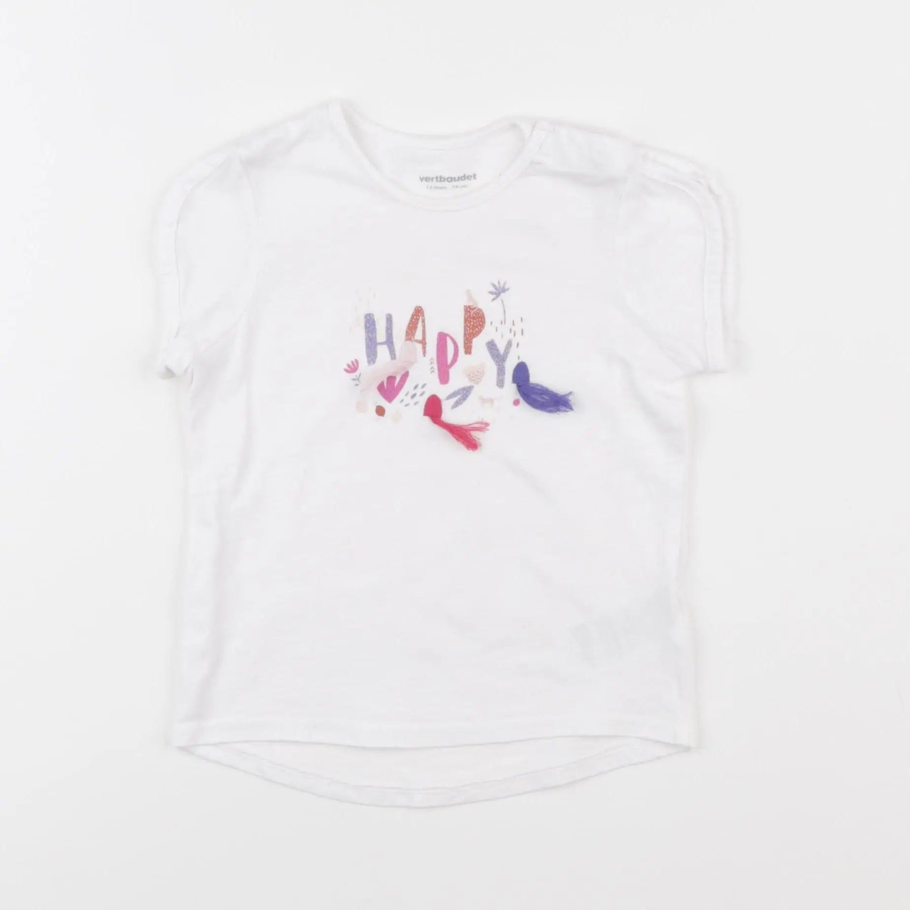 Vertbaudet - tee-shirt multicolore - 12 mois