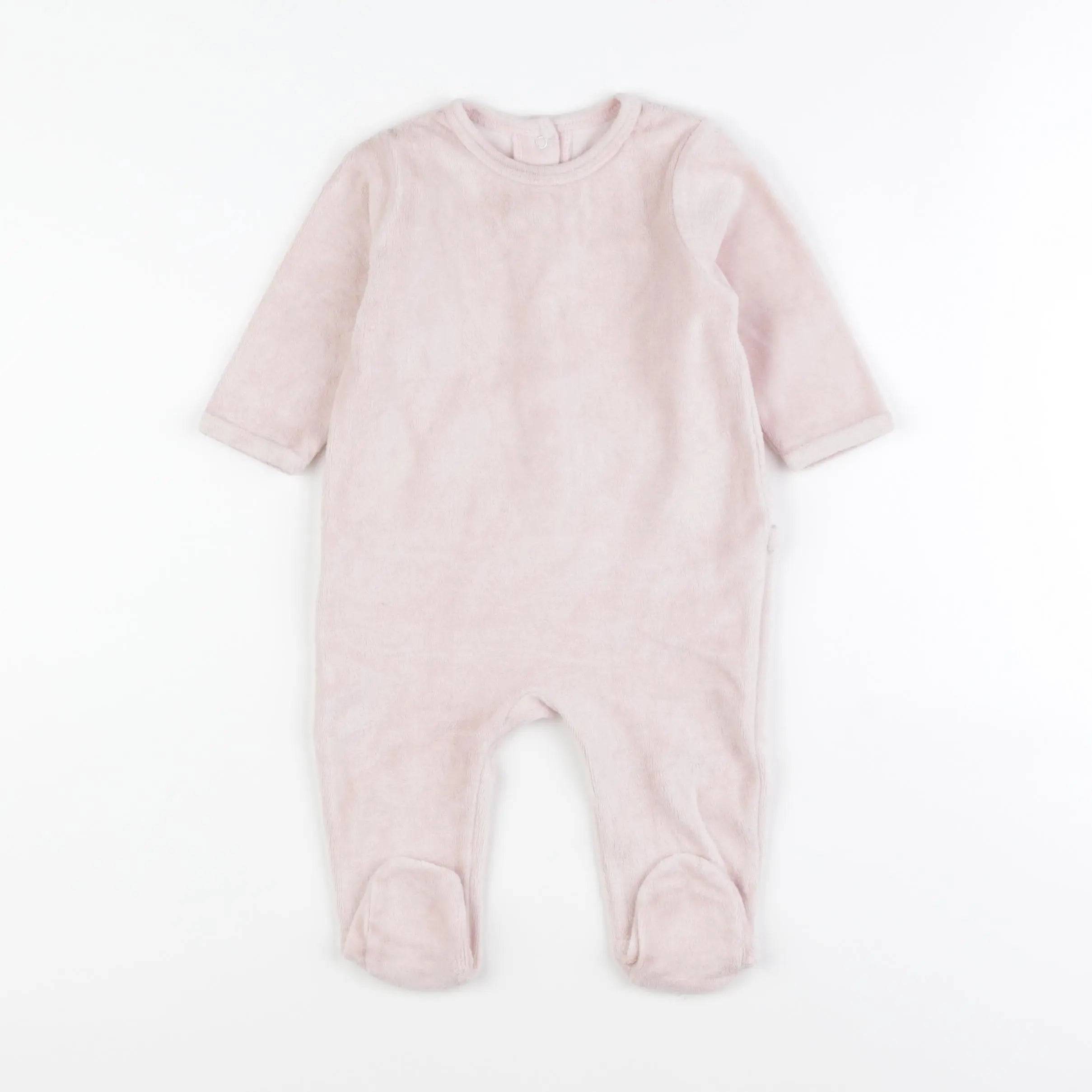 Vertbaudet - pyjama velours rose - 6 mois