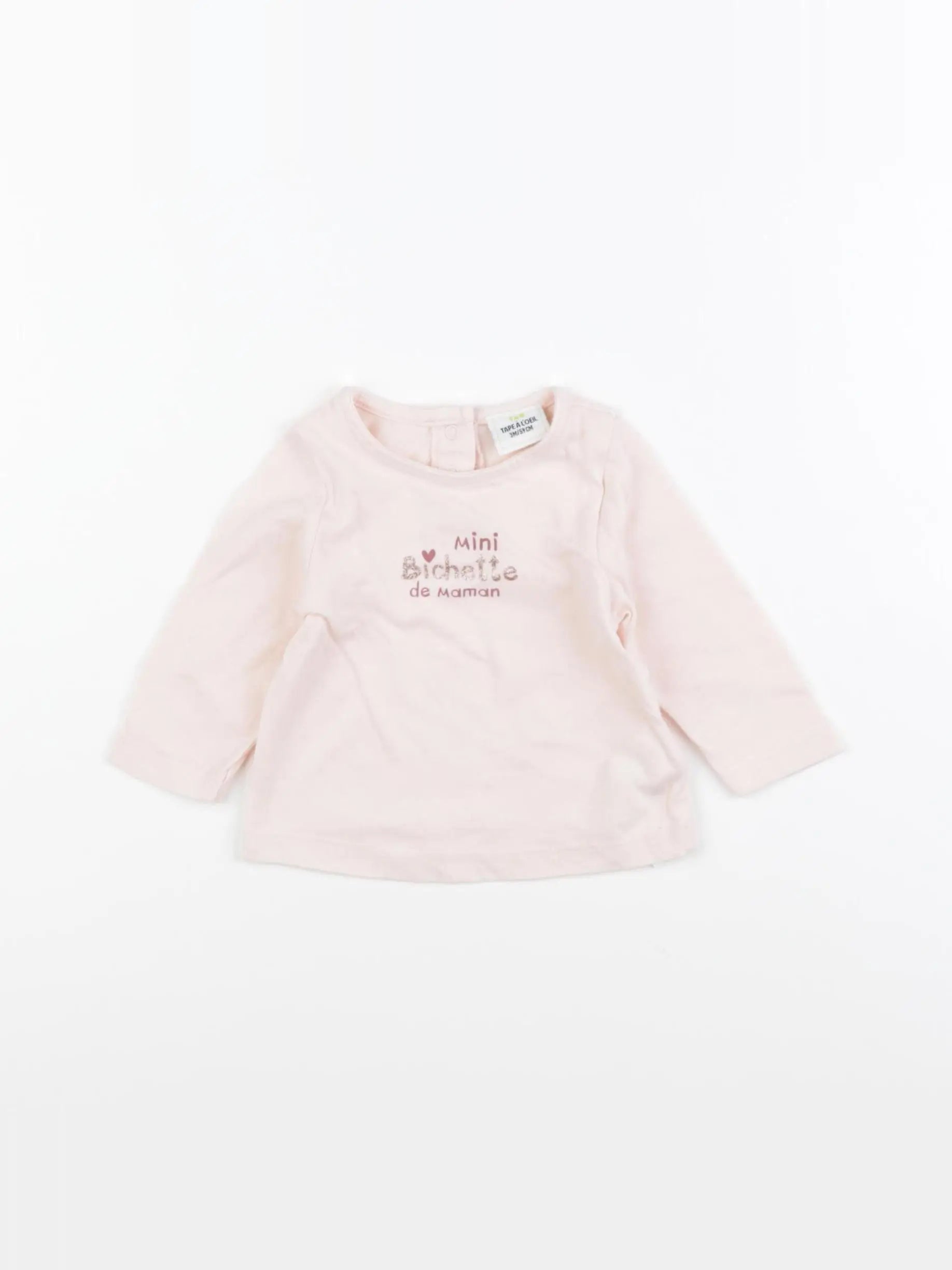 Tape à l'oeil - tee-shirt rose - 3 mois