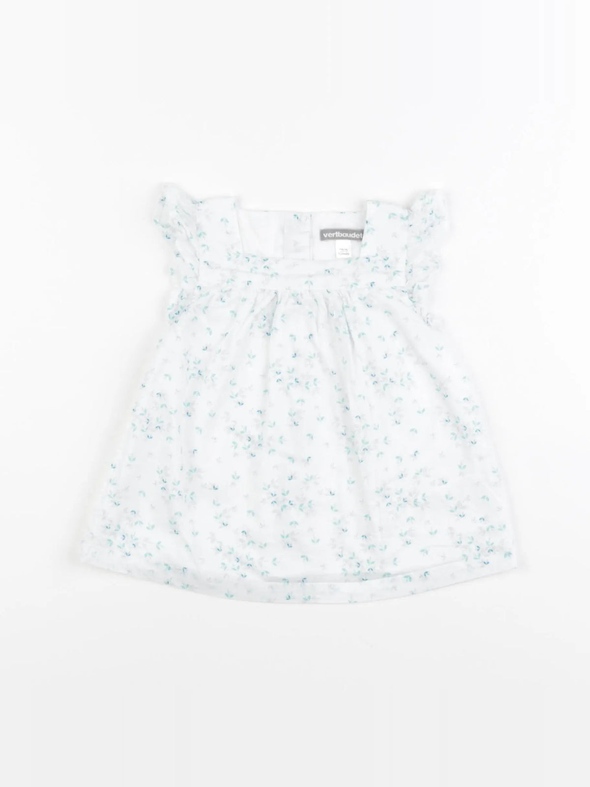 Vertbaudet - robe blanc, bleu - 12 mois