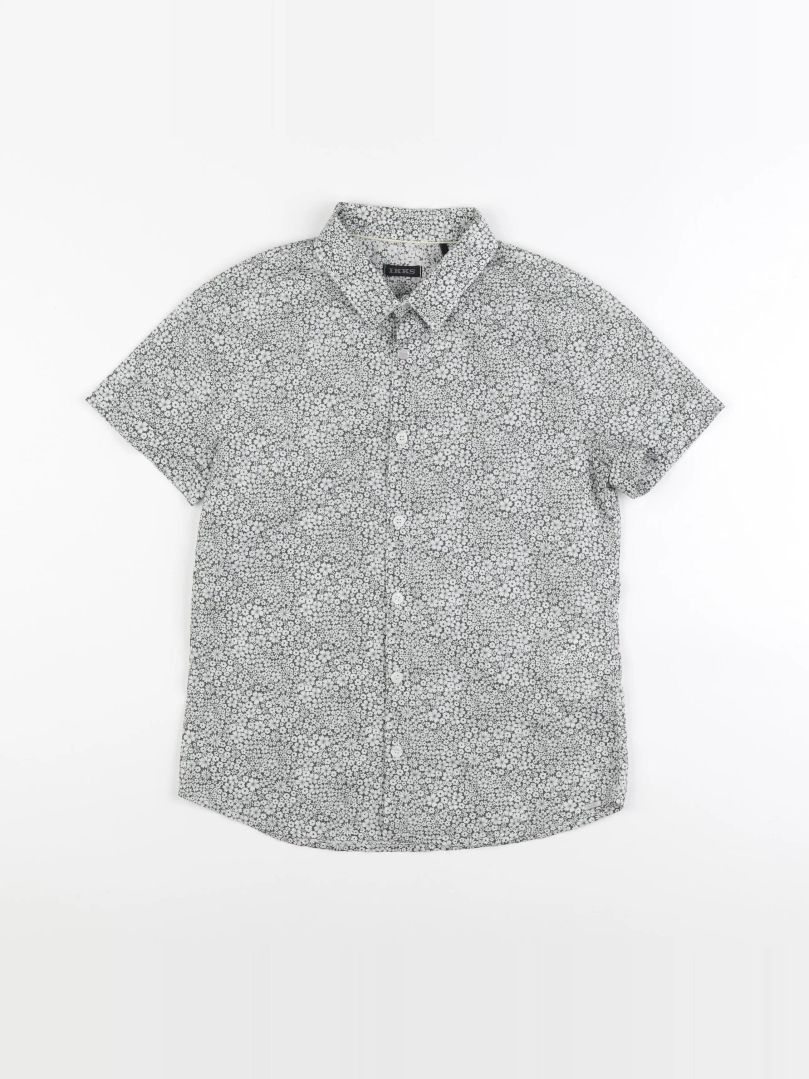 IKKS - chemise vert, beige - 10 ans
