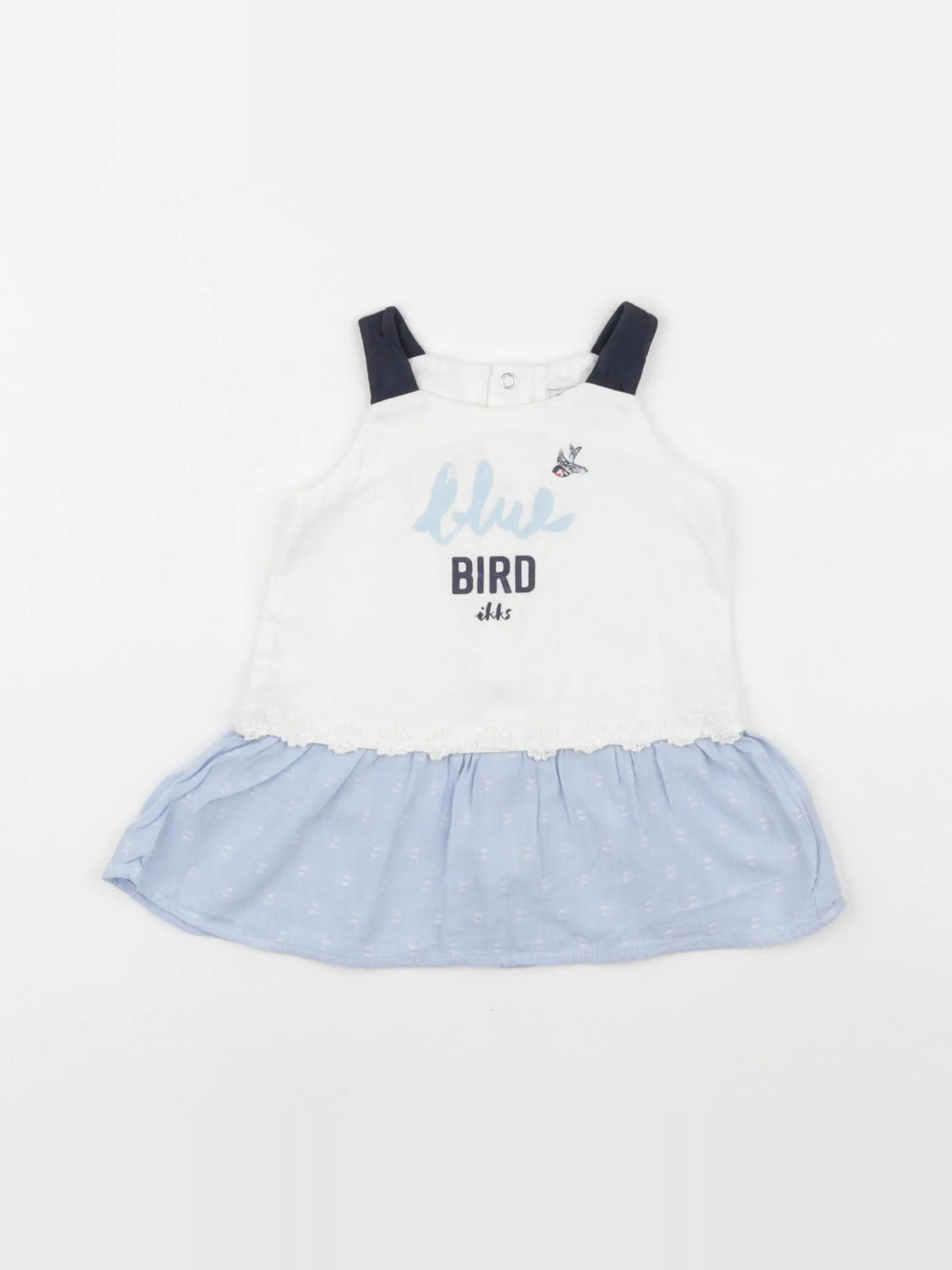 IKKS - robe blanc, bleu - 12 mois
