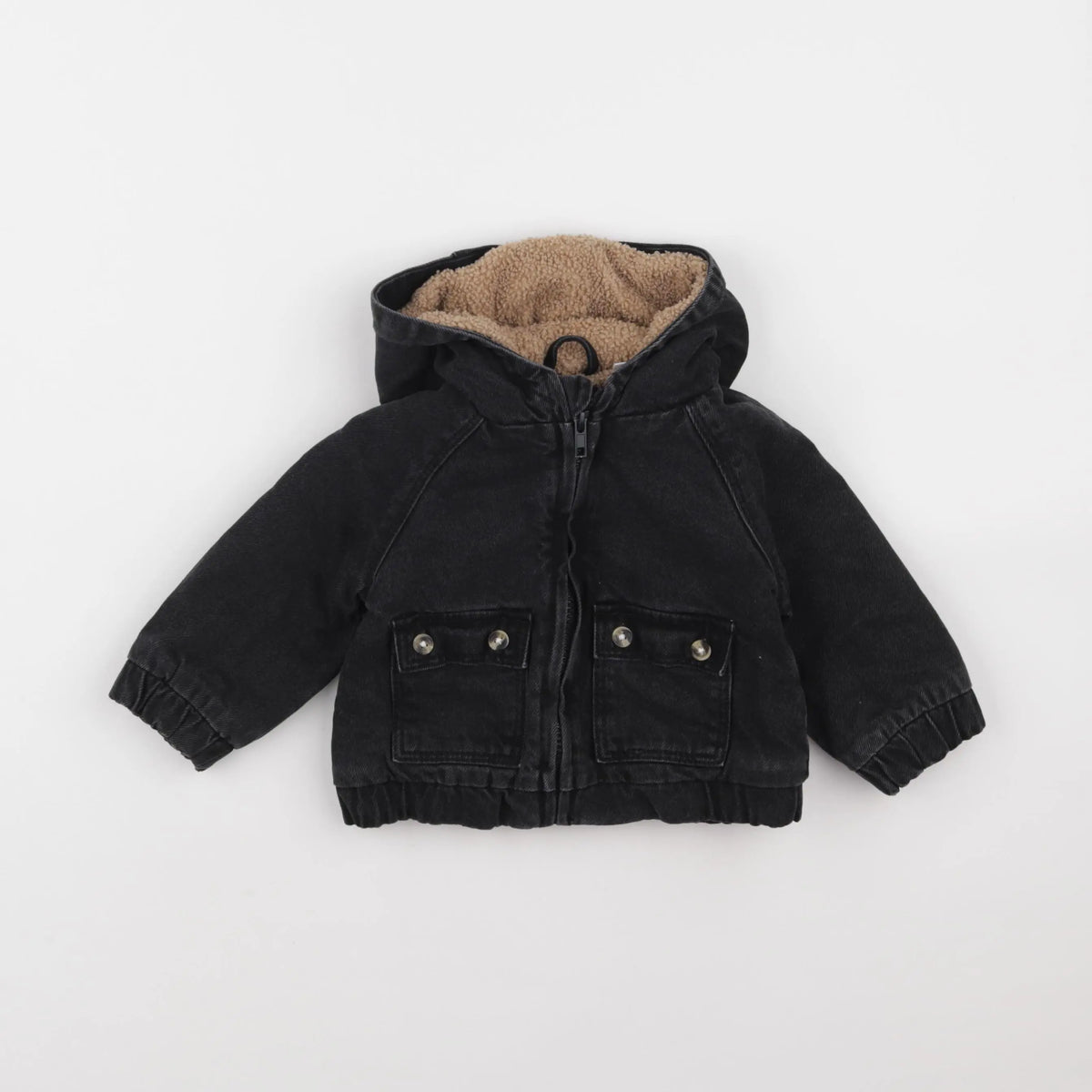 Vertbaudet - veste doublé noir - 9 mois
