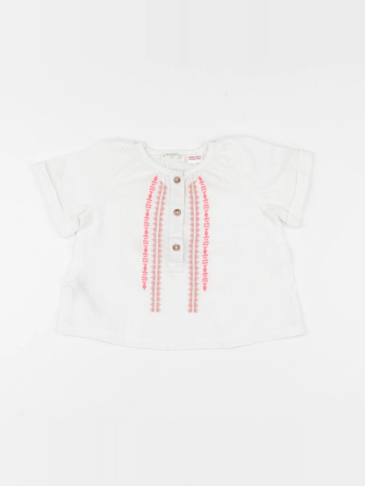 Mango - blouse blanc - 9/12 mois