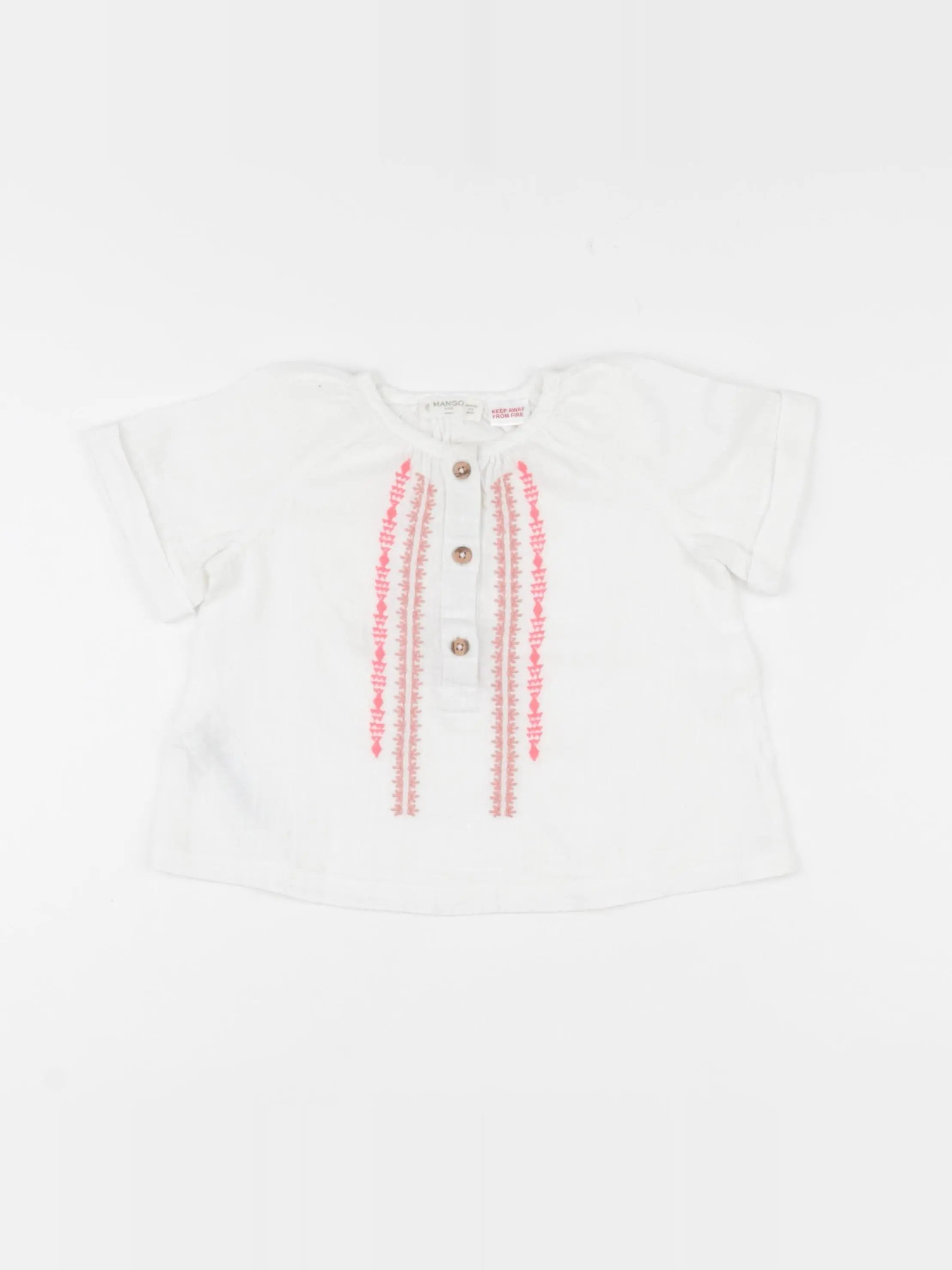 Mango - blouse blanc - 9/12 mois