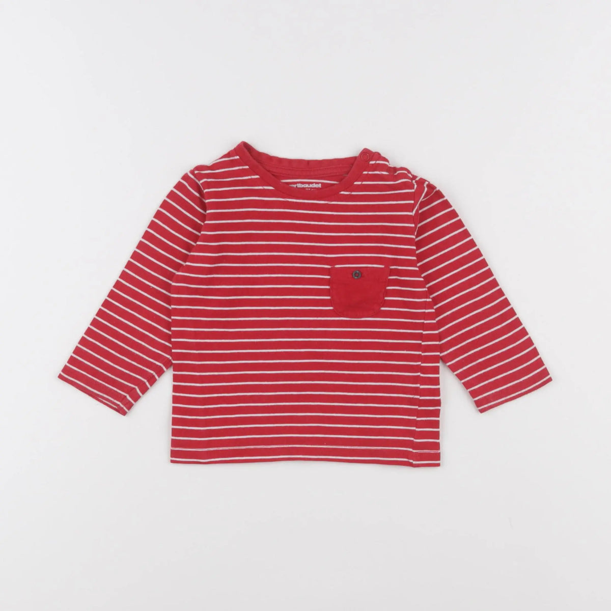 Vertbaudet - tee-shirt rouge - 9 mois