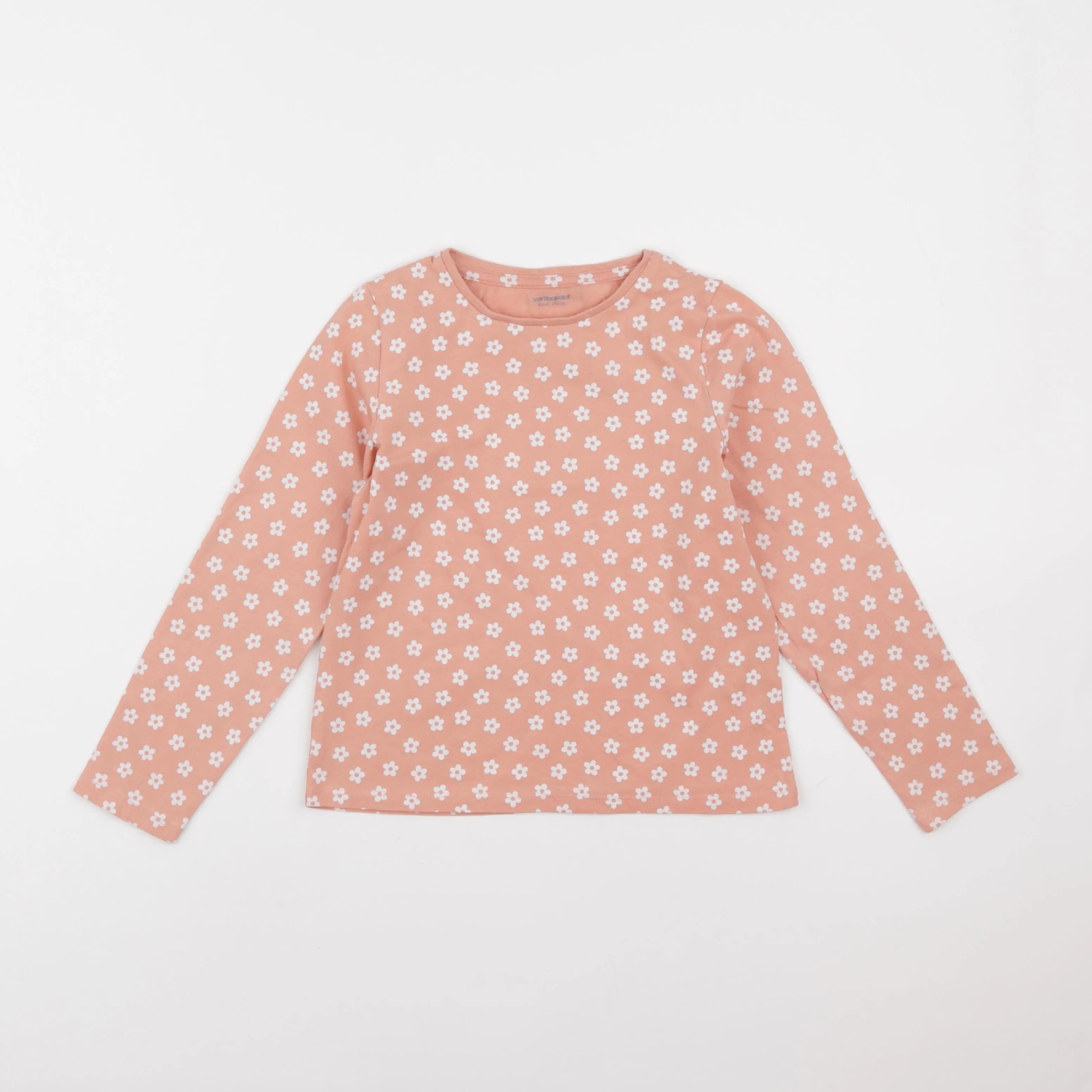 Vertbaudet - tee-shirt orange, blanc - 5 ans