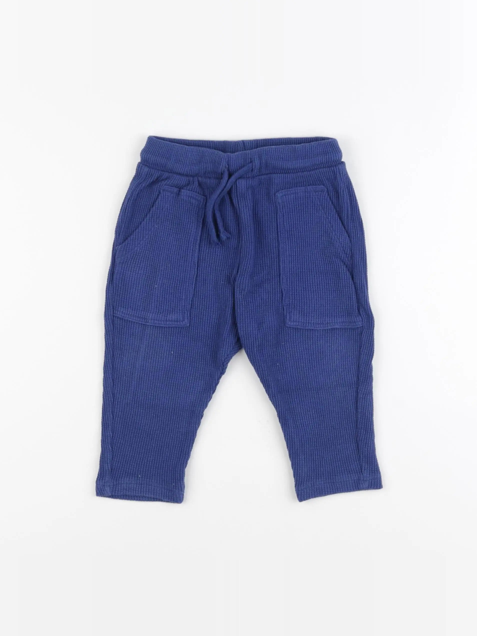 H&M - pantalon bleu - 9/12 mois