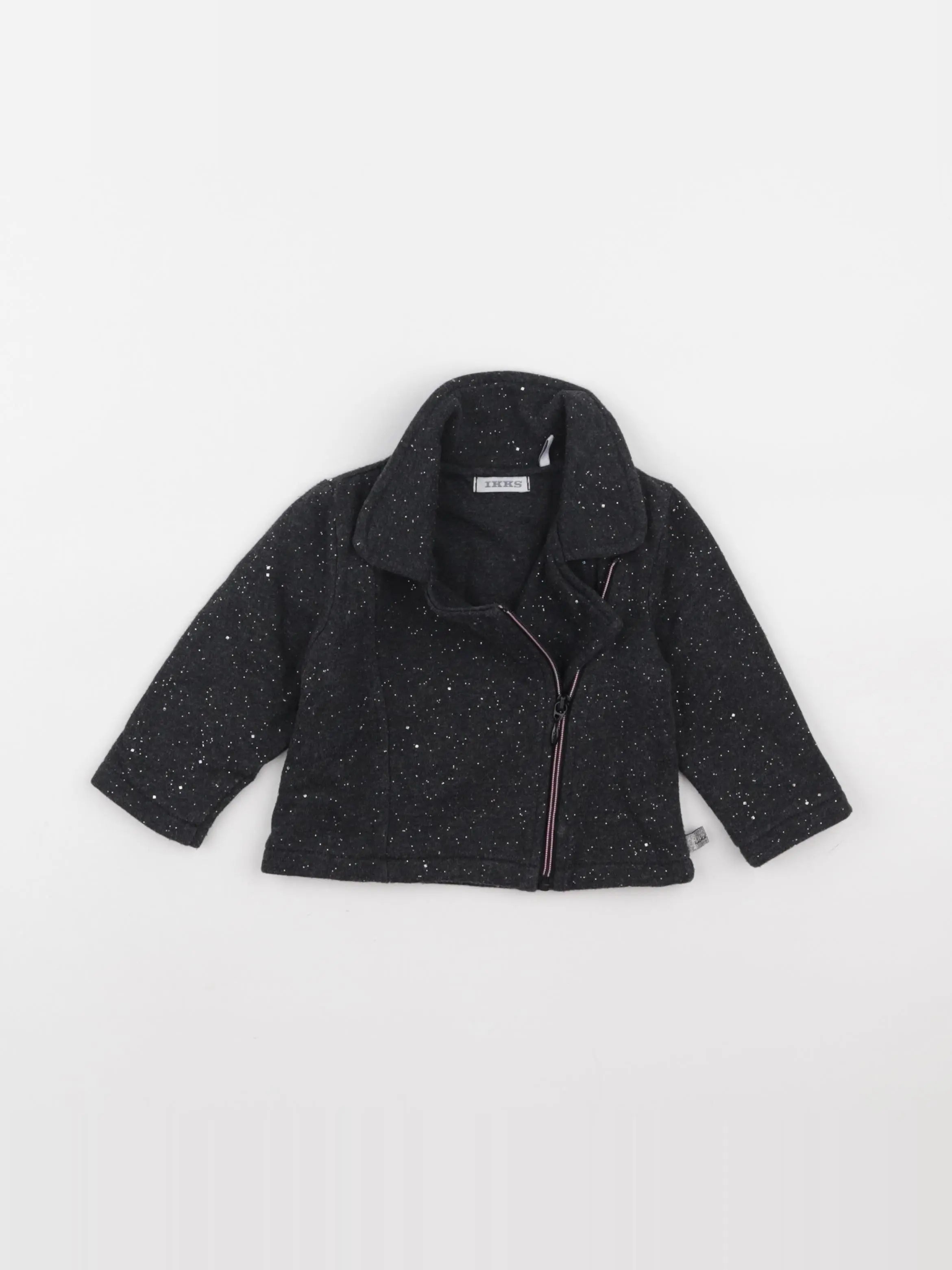IKKS - sweat gris, argent - 12 mois