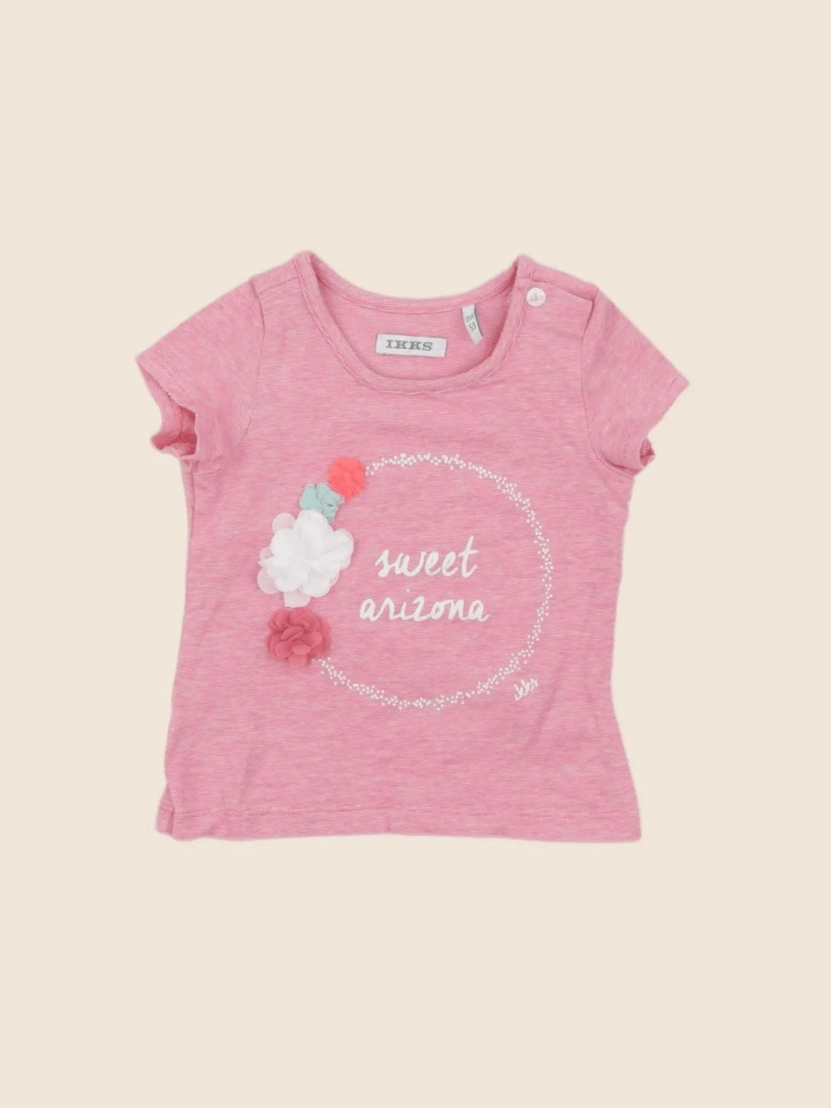 IKKS - tee-shirt rose - 3 mois