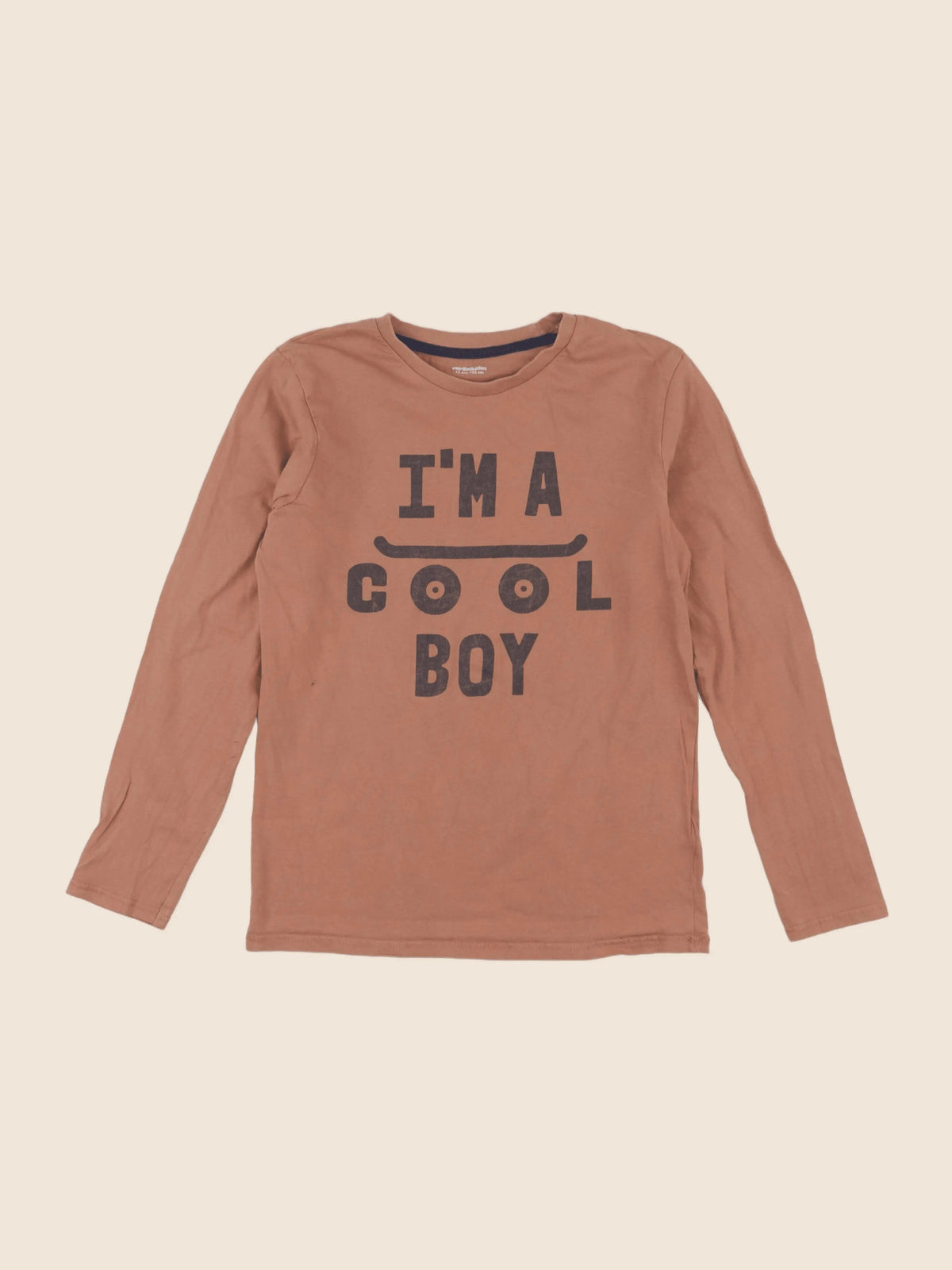 Vertbaudet - tee-shirt marron - 12 ans