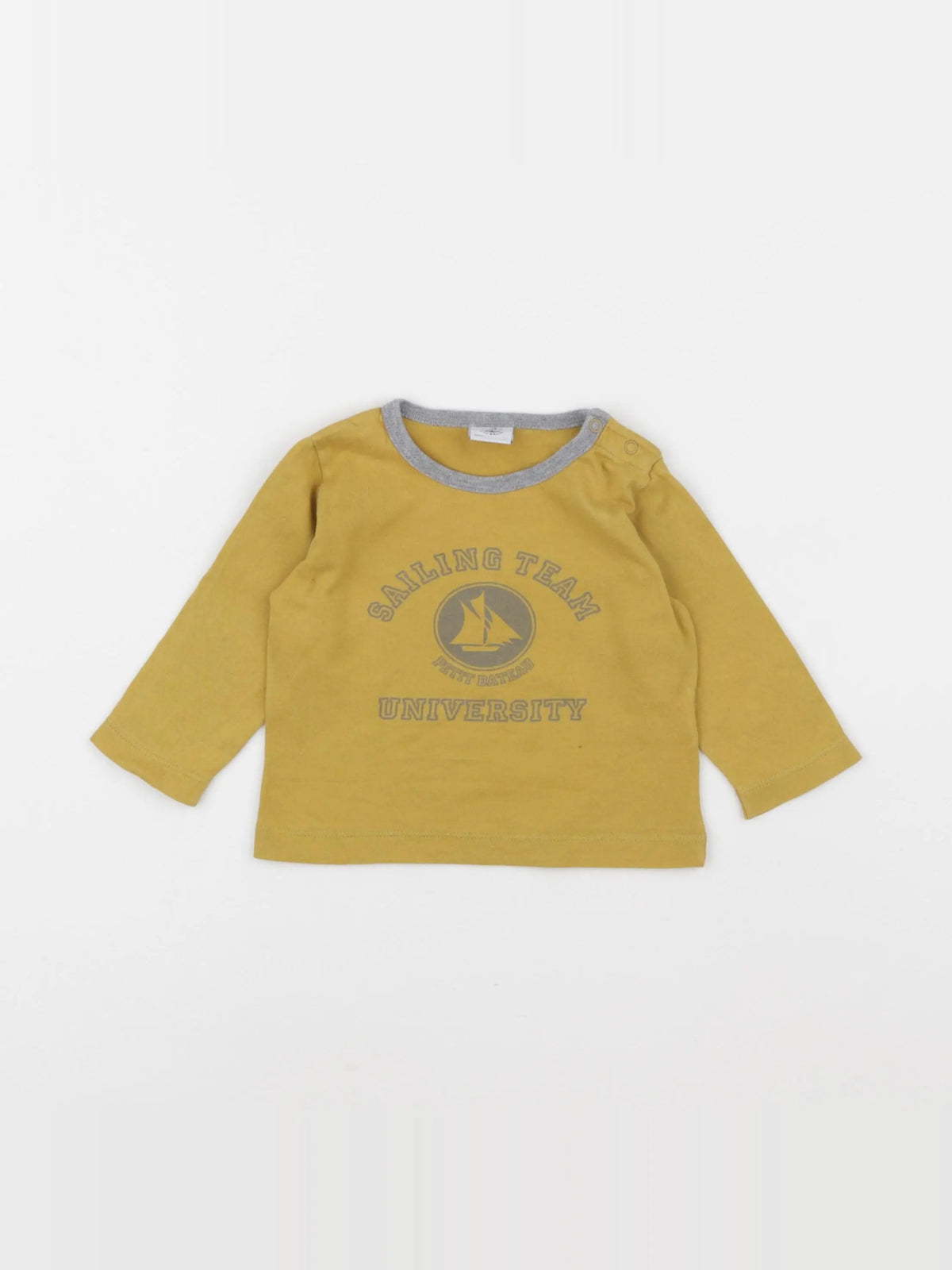 Petit Bateau - tee-shirt jaune - 6 mois