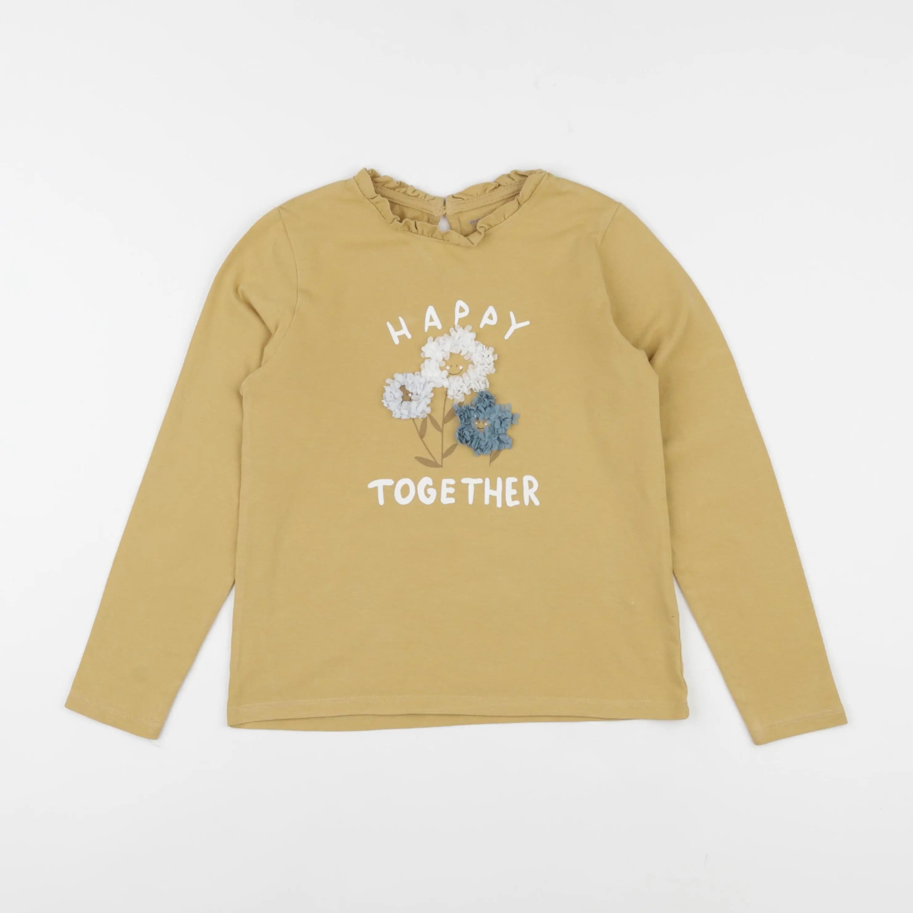 Vertbaudet - tee-shirt jaune - 8 ans