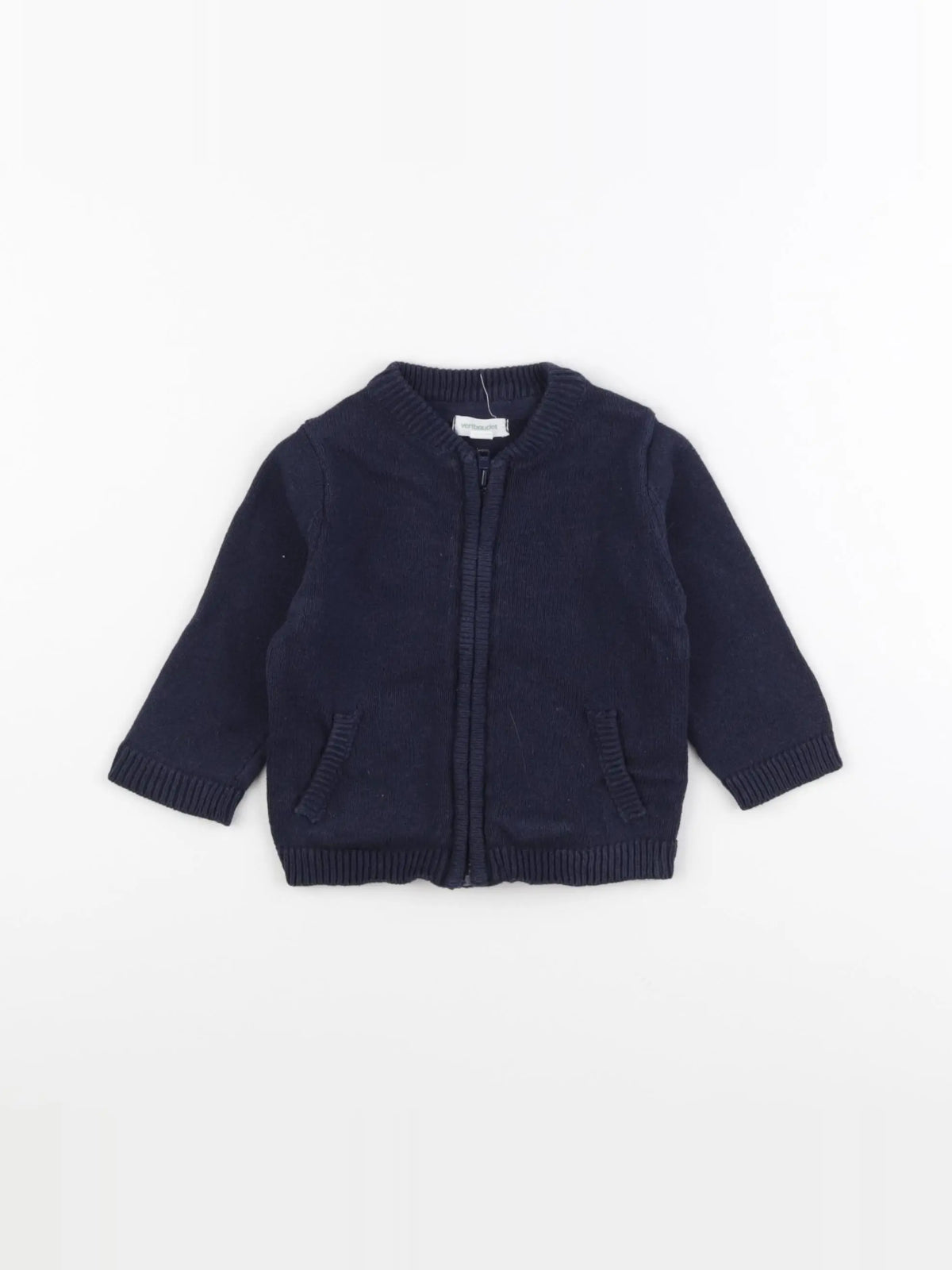 Vertbaudet - gilet bleu - 6 mois