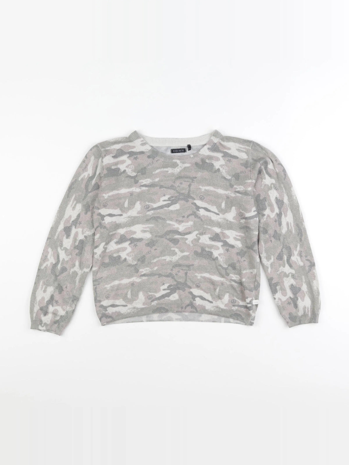 IKKS - pull beige, vert - 8 ans
