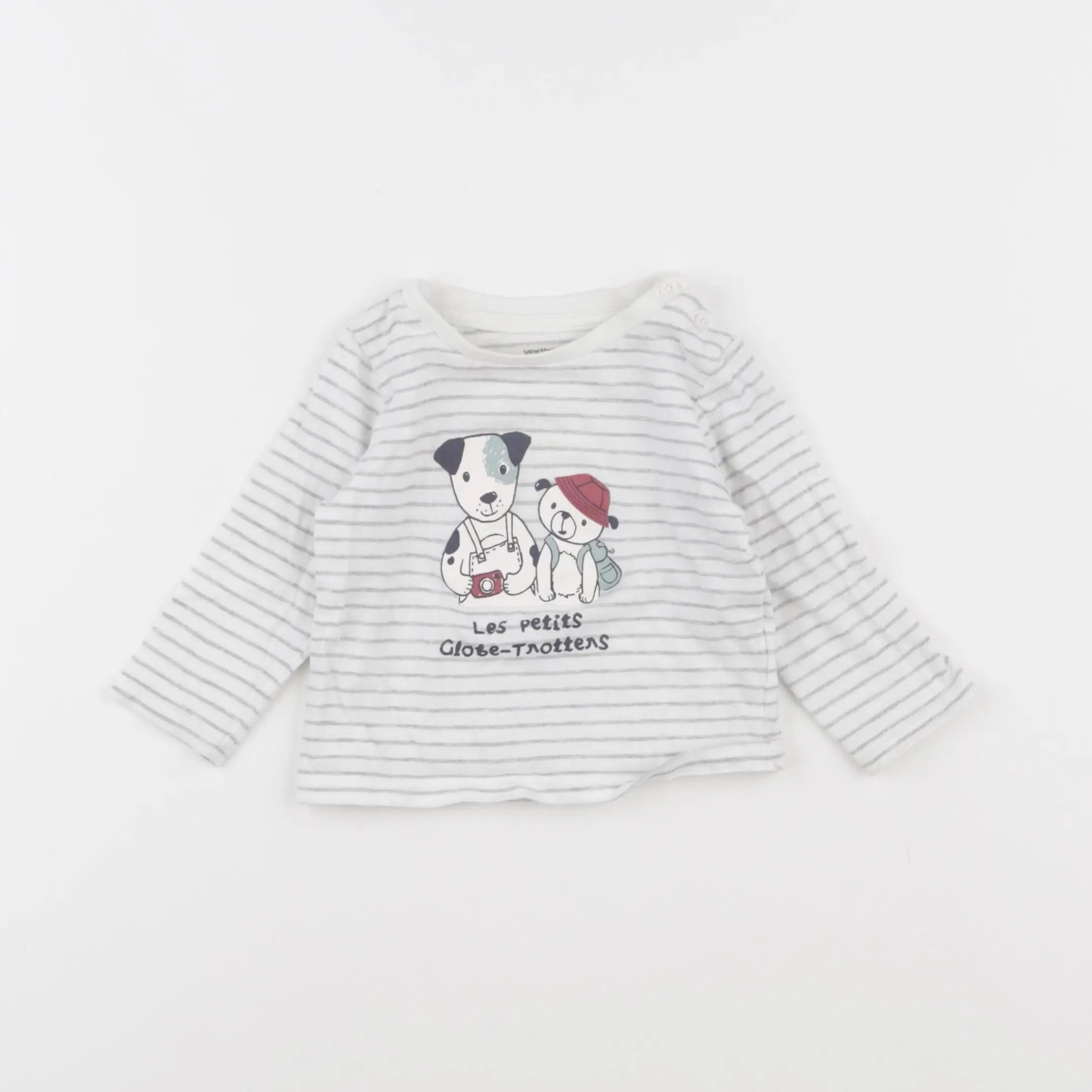 Vertbaudet - tee-shirt blanc - 6 mois