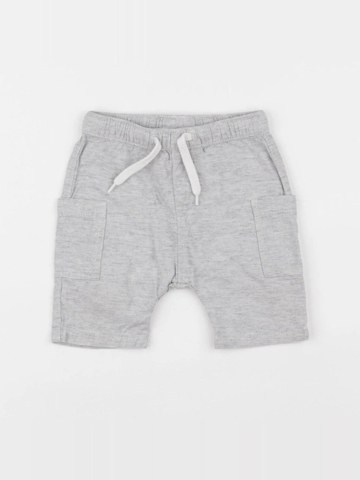H&M - short gris - 6/9 mois
