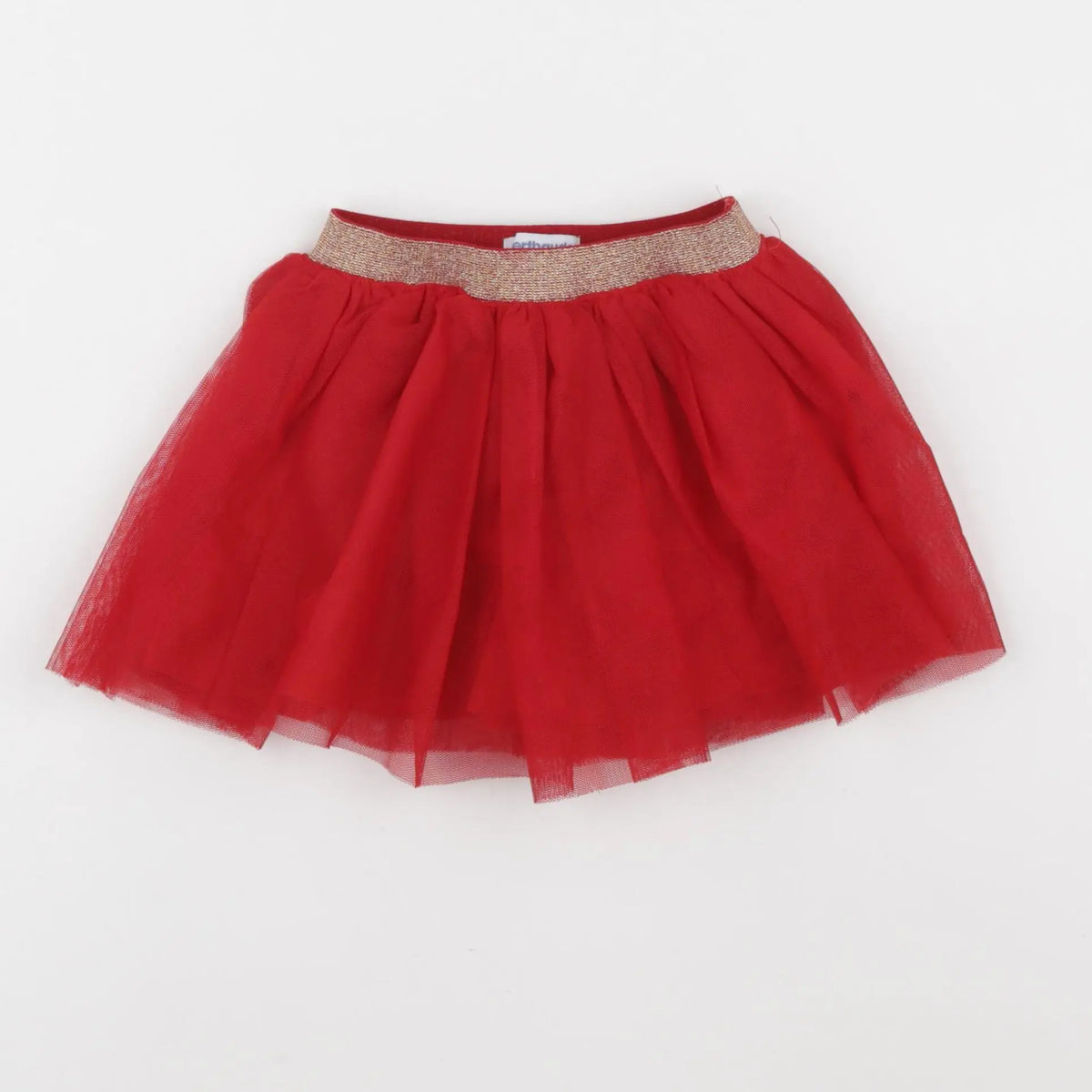 Vertbaudet - jupe rouge - 24 mois