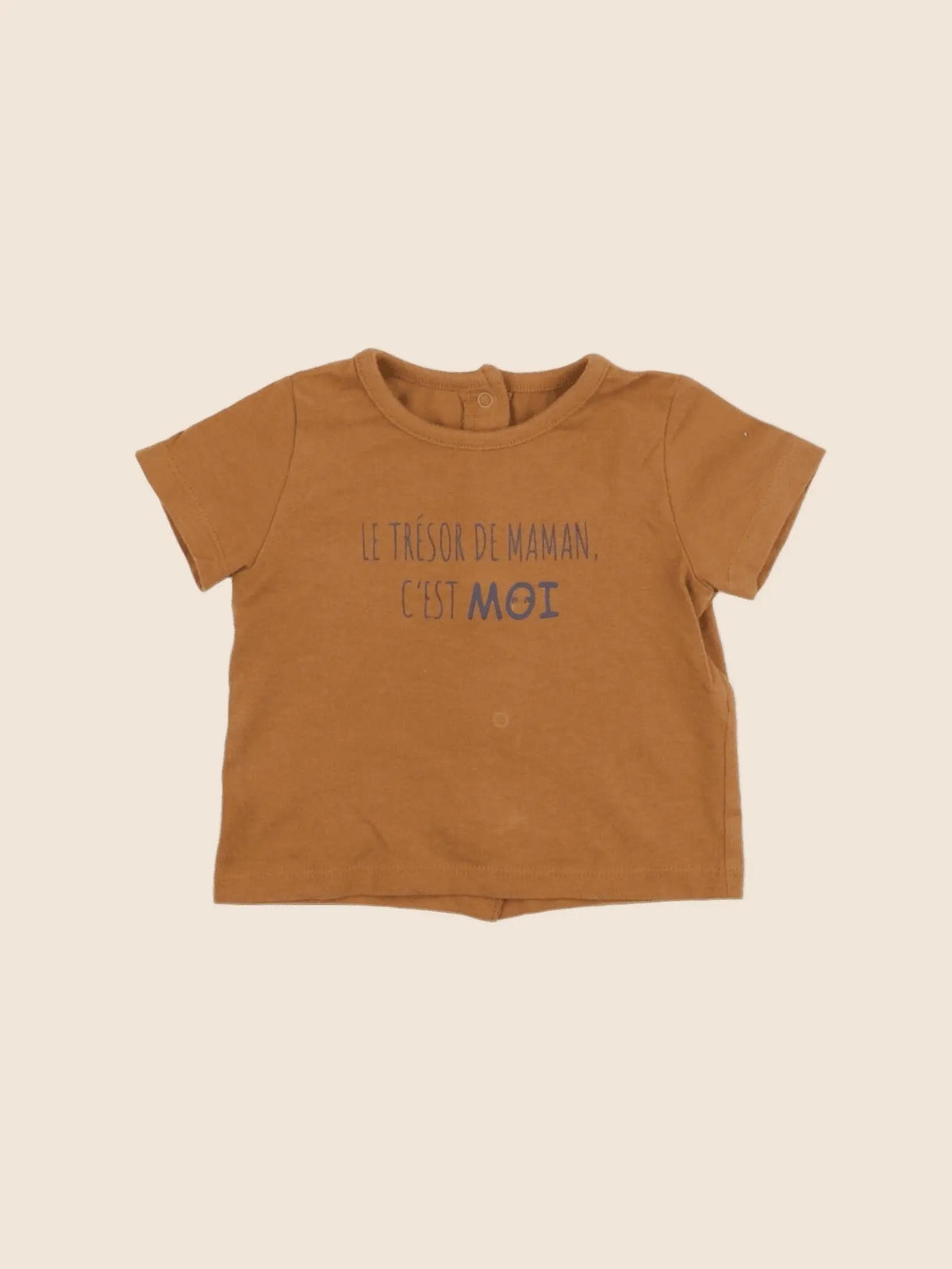 Vertbaudet - tee-shirt marron - 3 mois