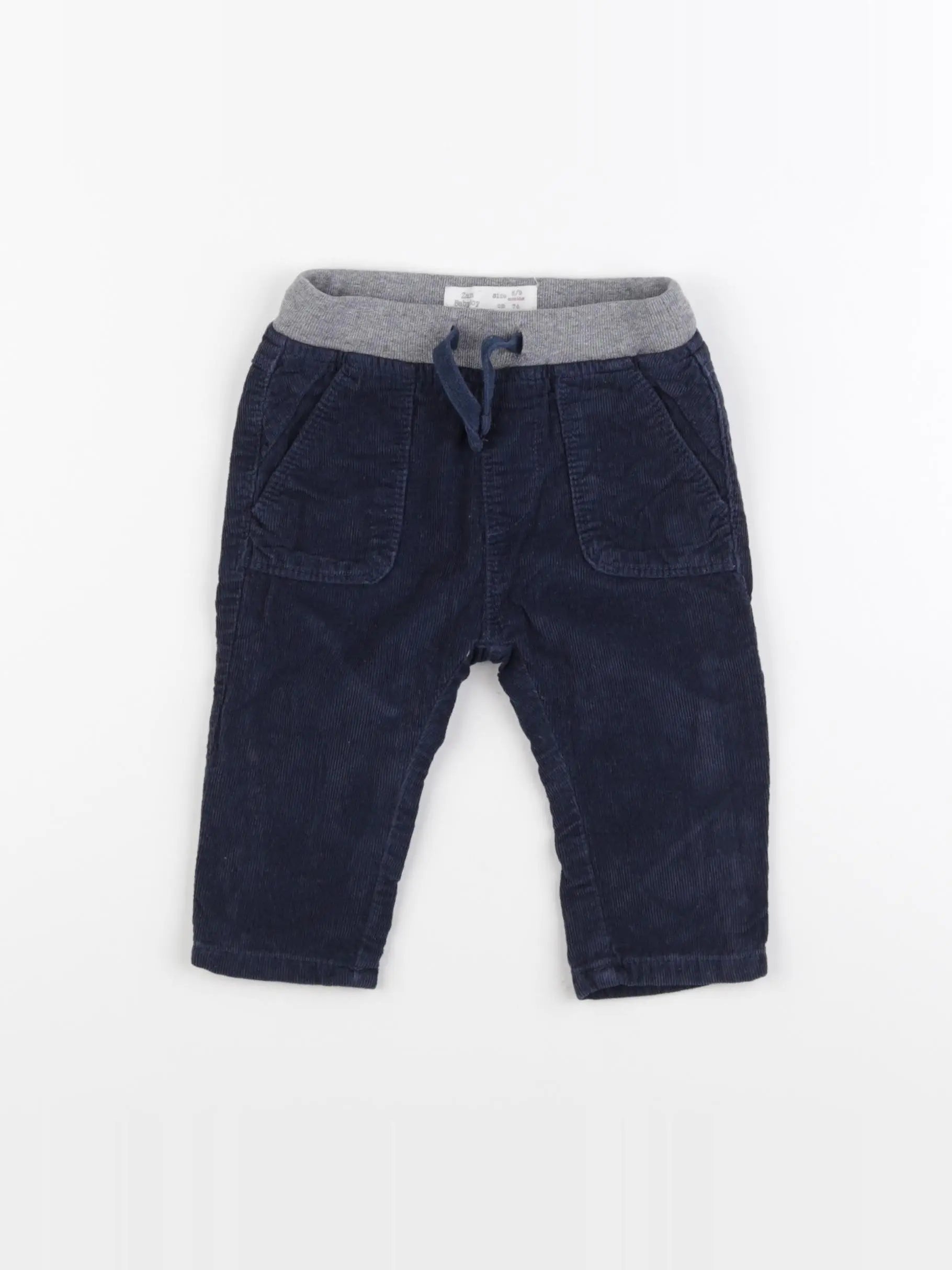 Zara - pantalon bleu - 6/9 mois