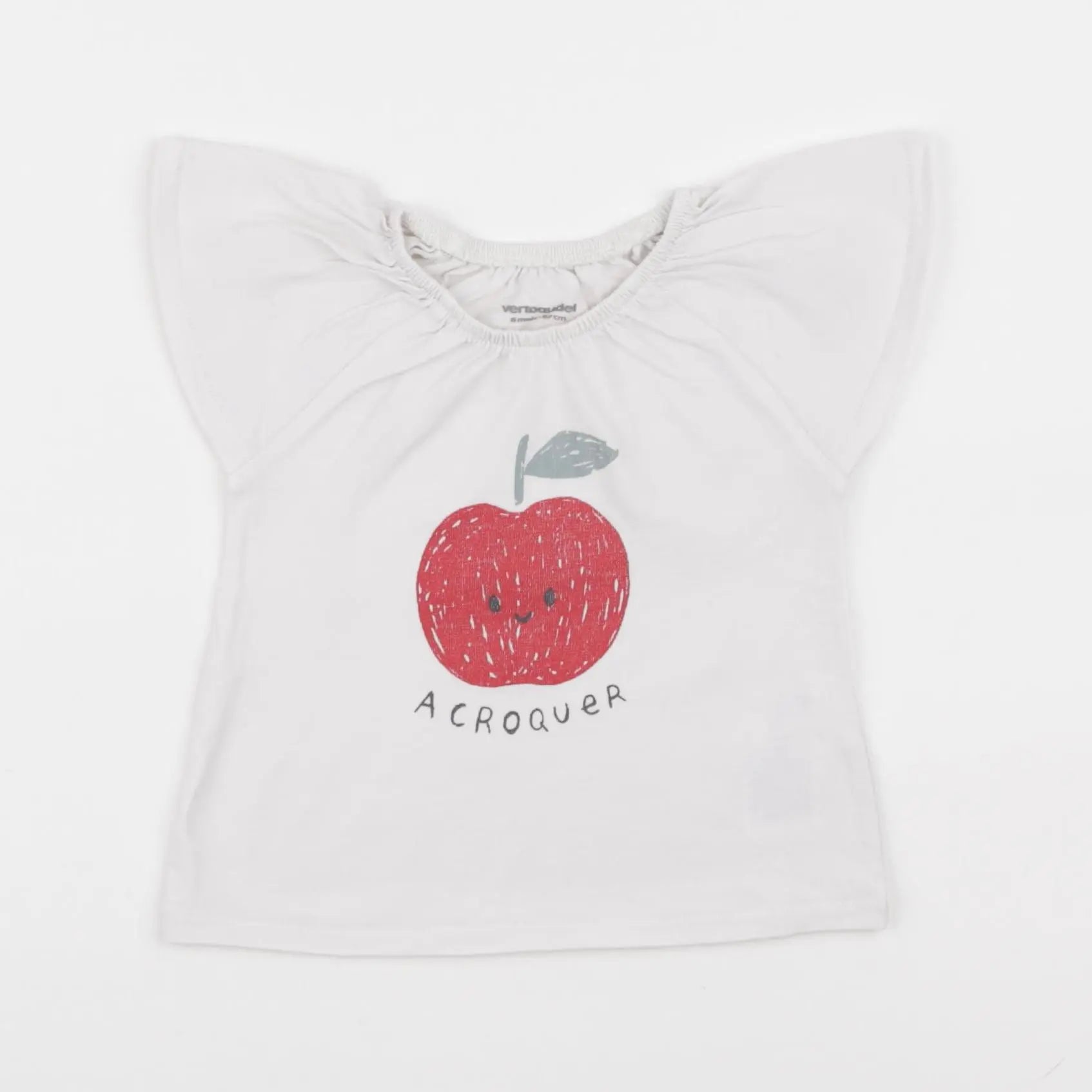 Vertbaudet - tee-shirt blanc - 6 mois