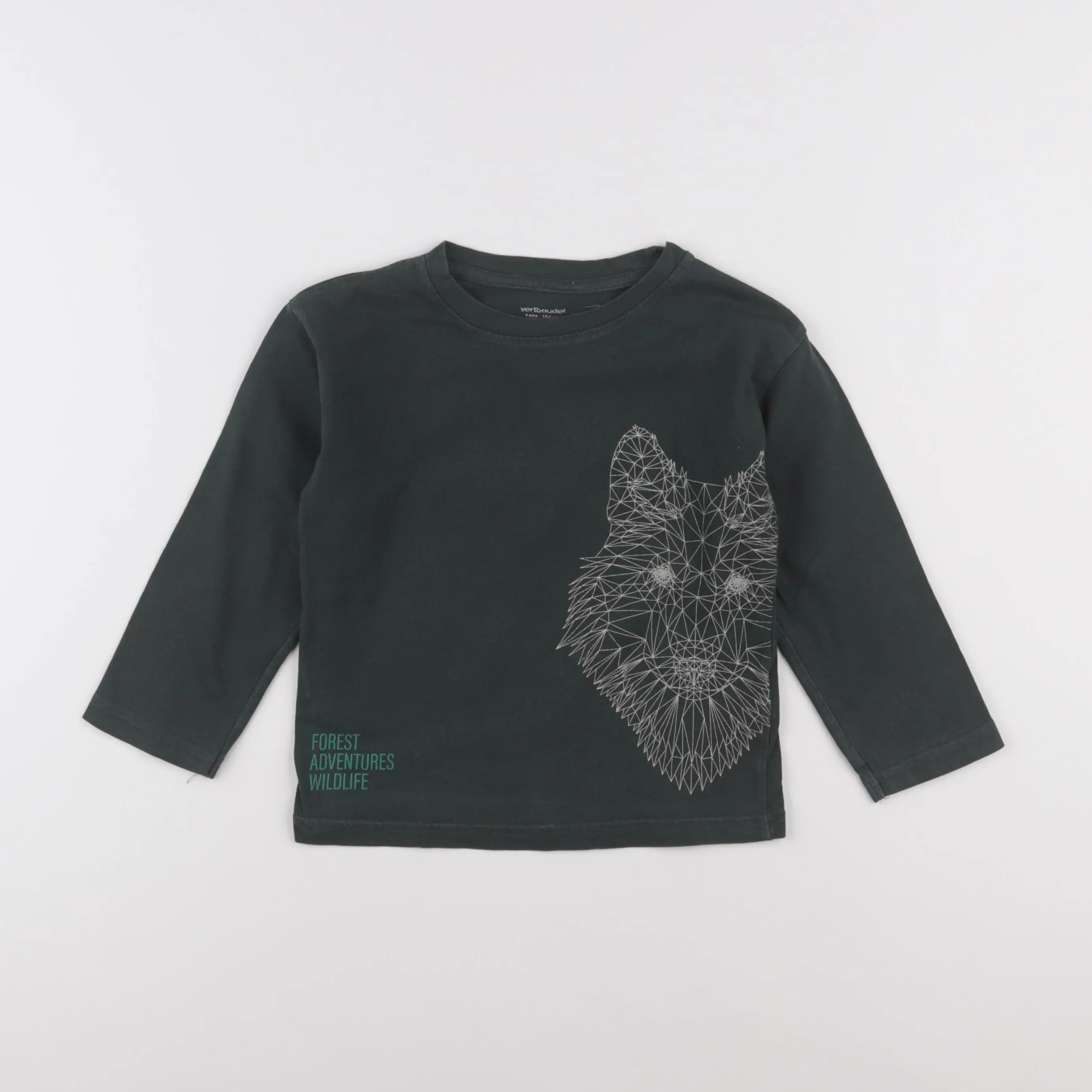 Vertbaudet - tee-shirt vert - 4 ans