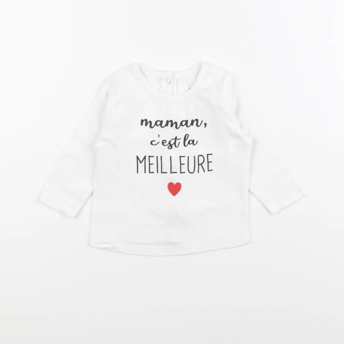 Vertbaudet - tee-shirt blanc - 3 mois