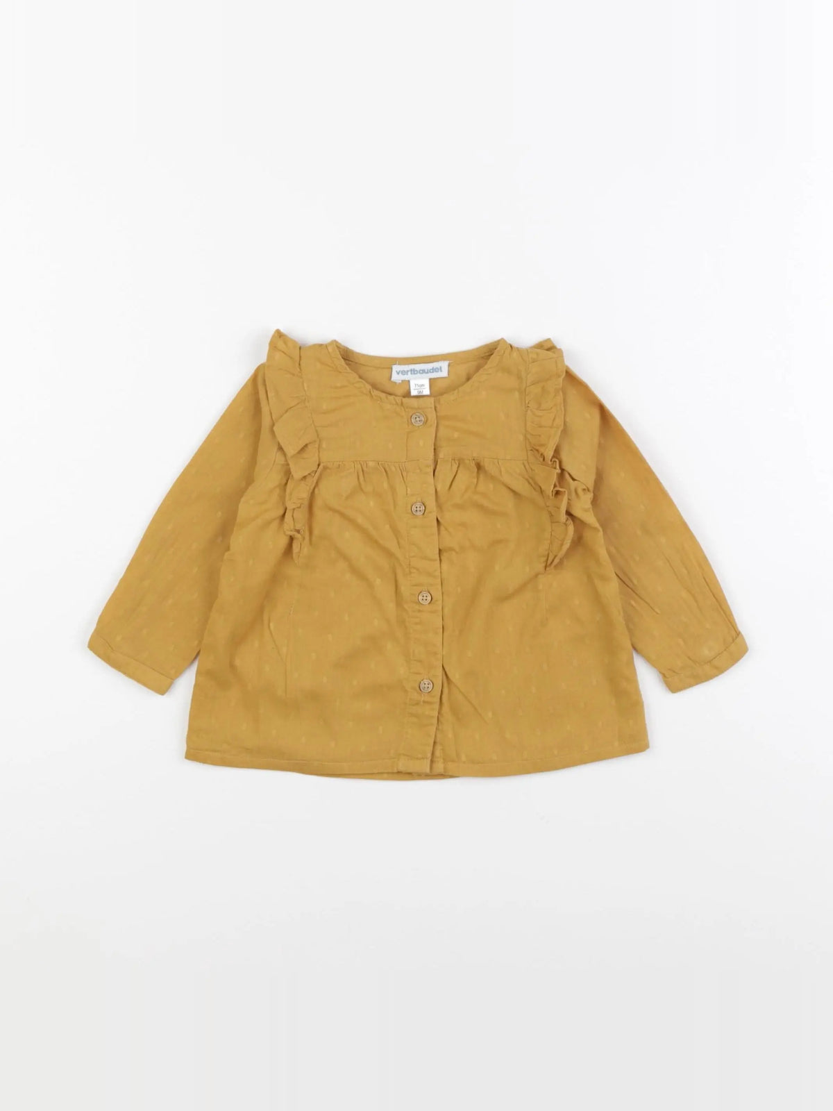 Vertbaudet - blouse jaune - 9 mois