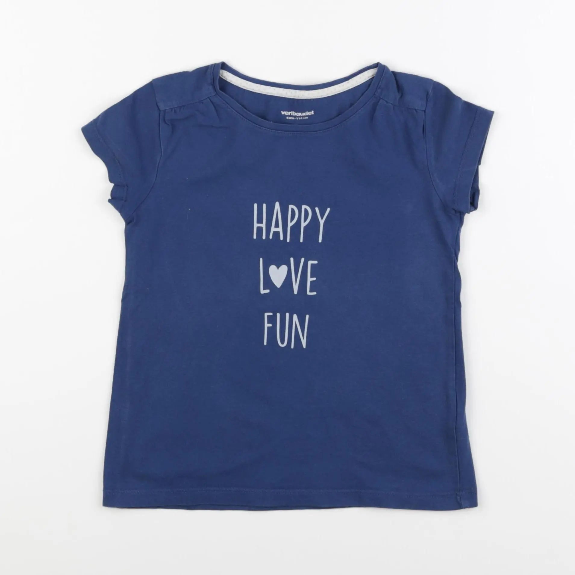 Vertbaudet - tee-shirt bleu - 6 ans