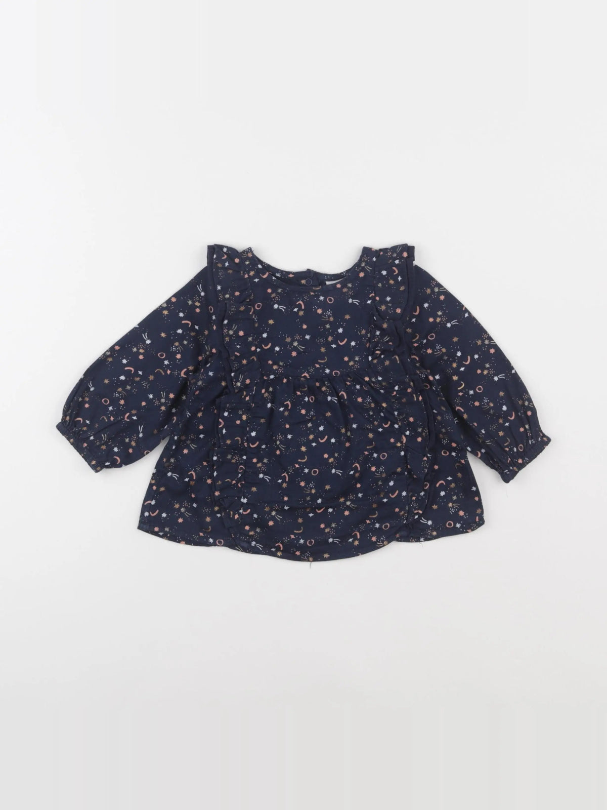Tape à l'oeil - blouse bleu - 12 mois