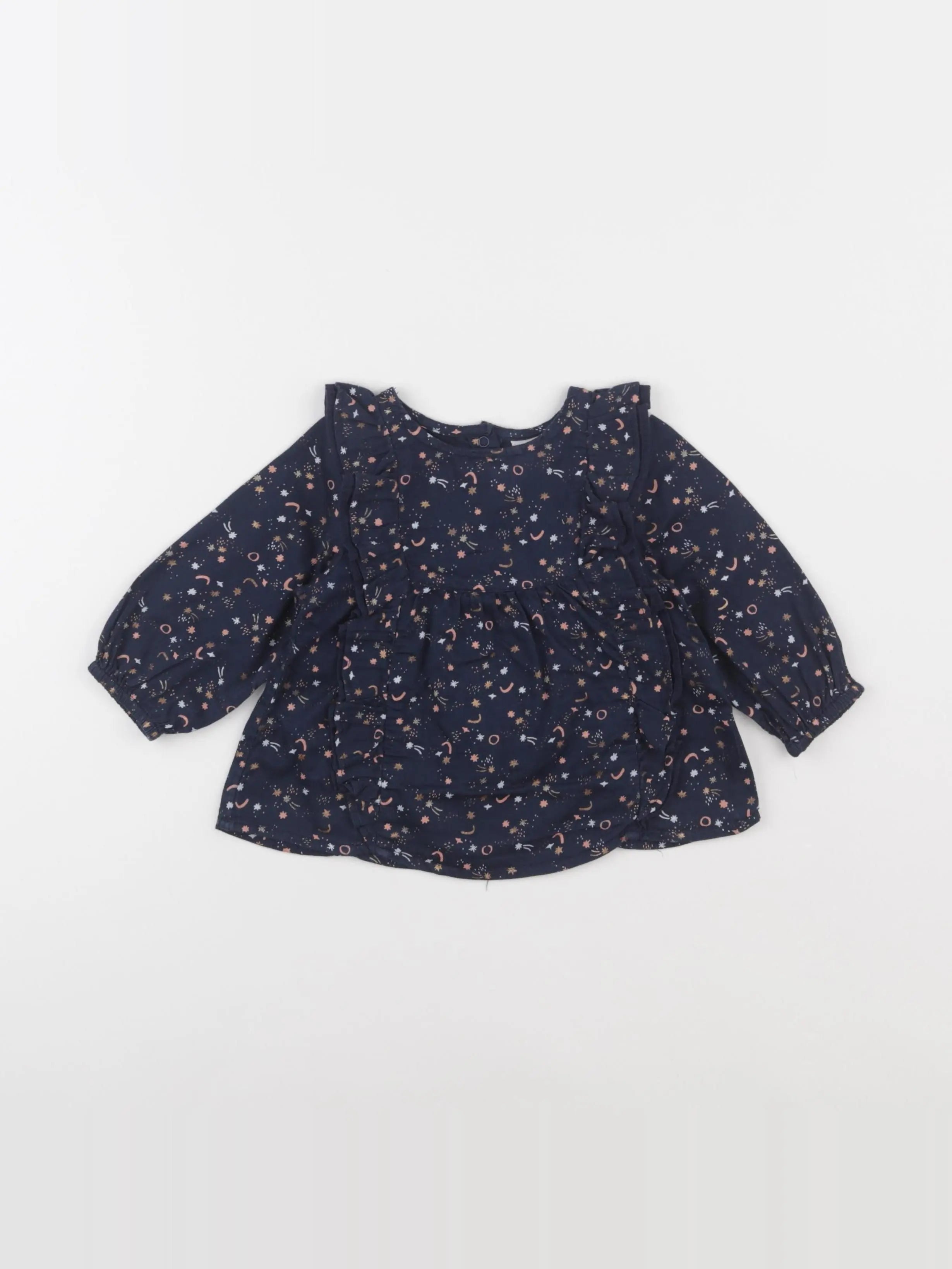 Tape à l'oeil - blouse bleu - 12 mois