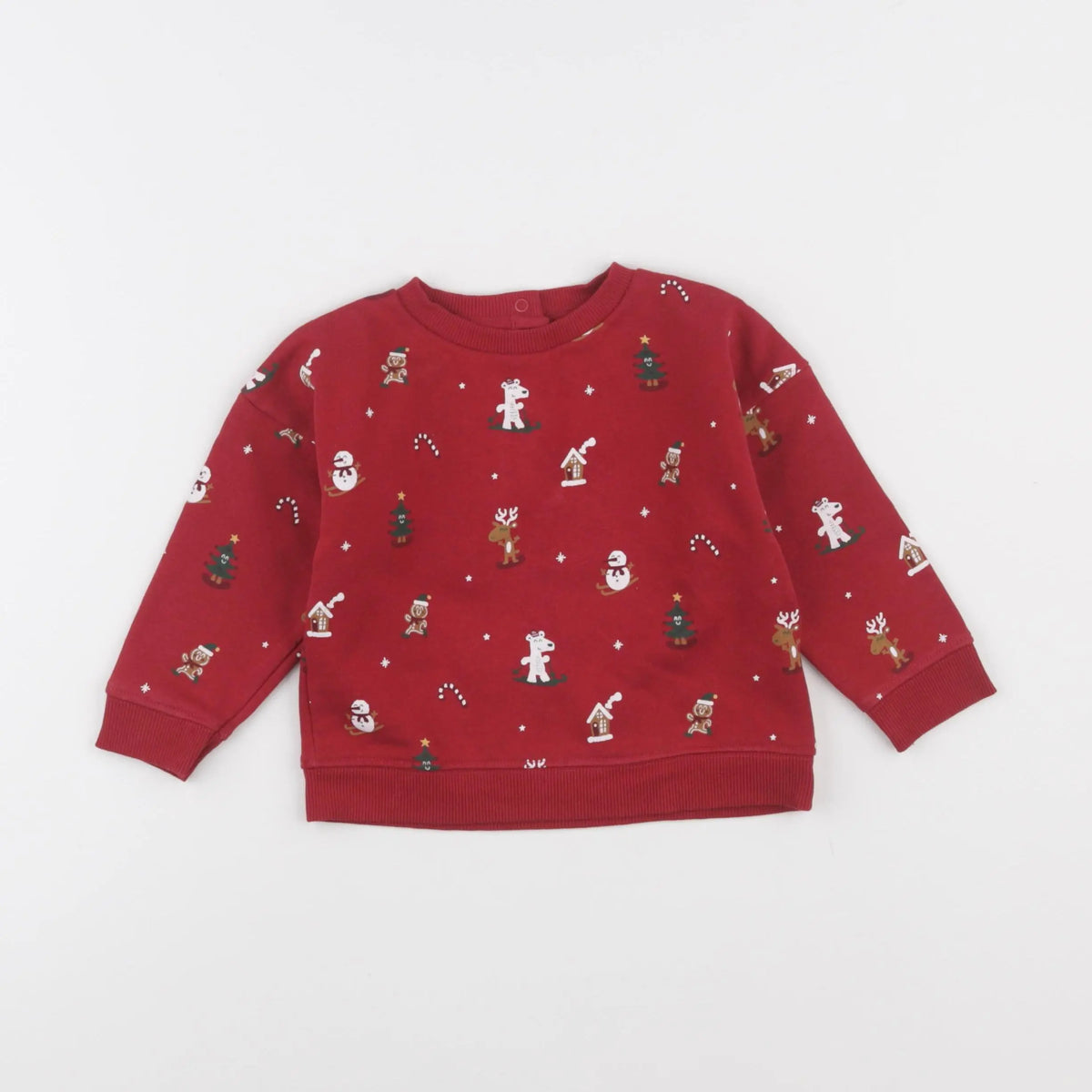 Vertbaudet - sweat rouge - 18 mois