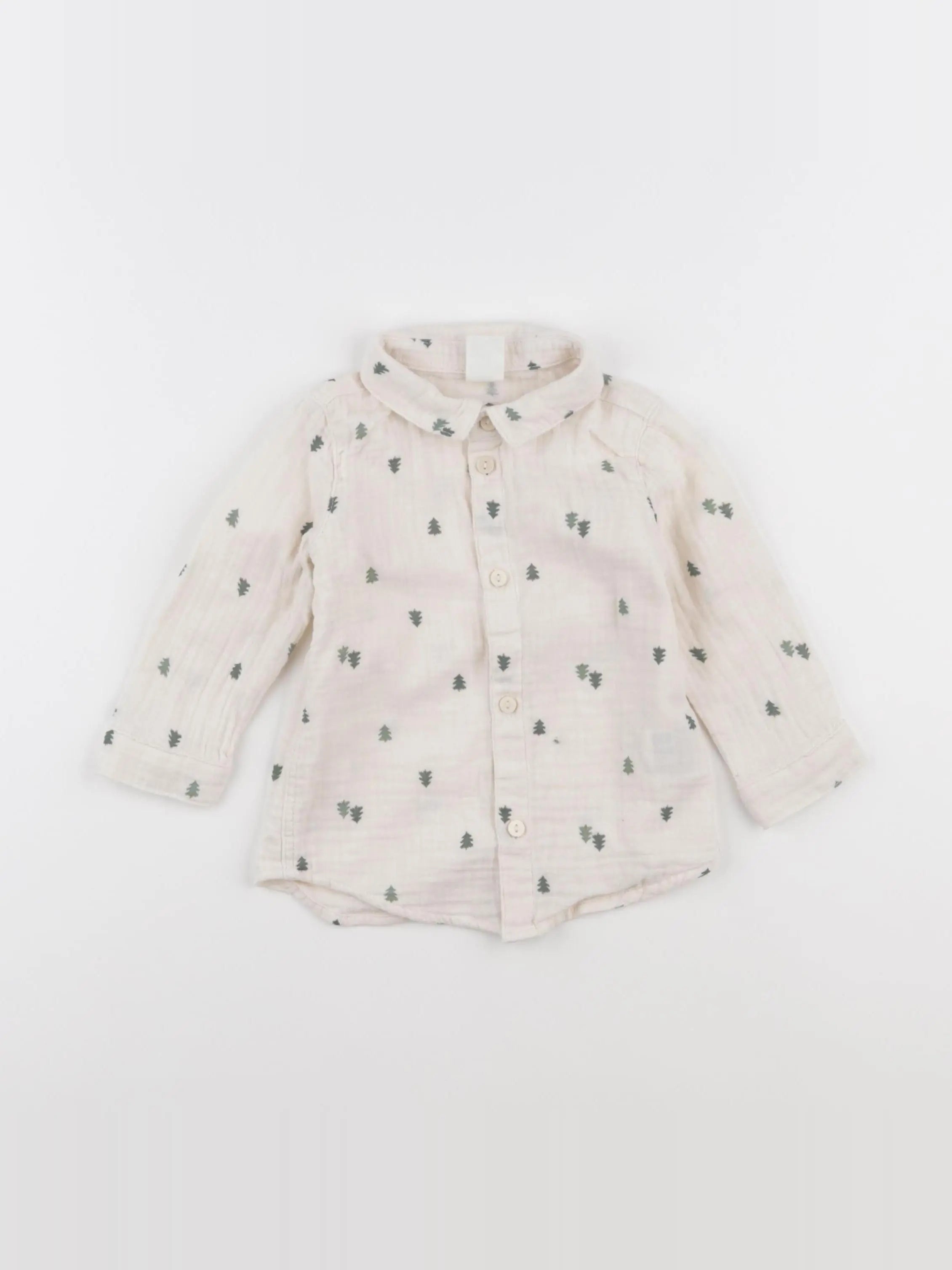 H&M - chemise blanc - 6/9 mois