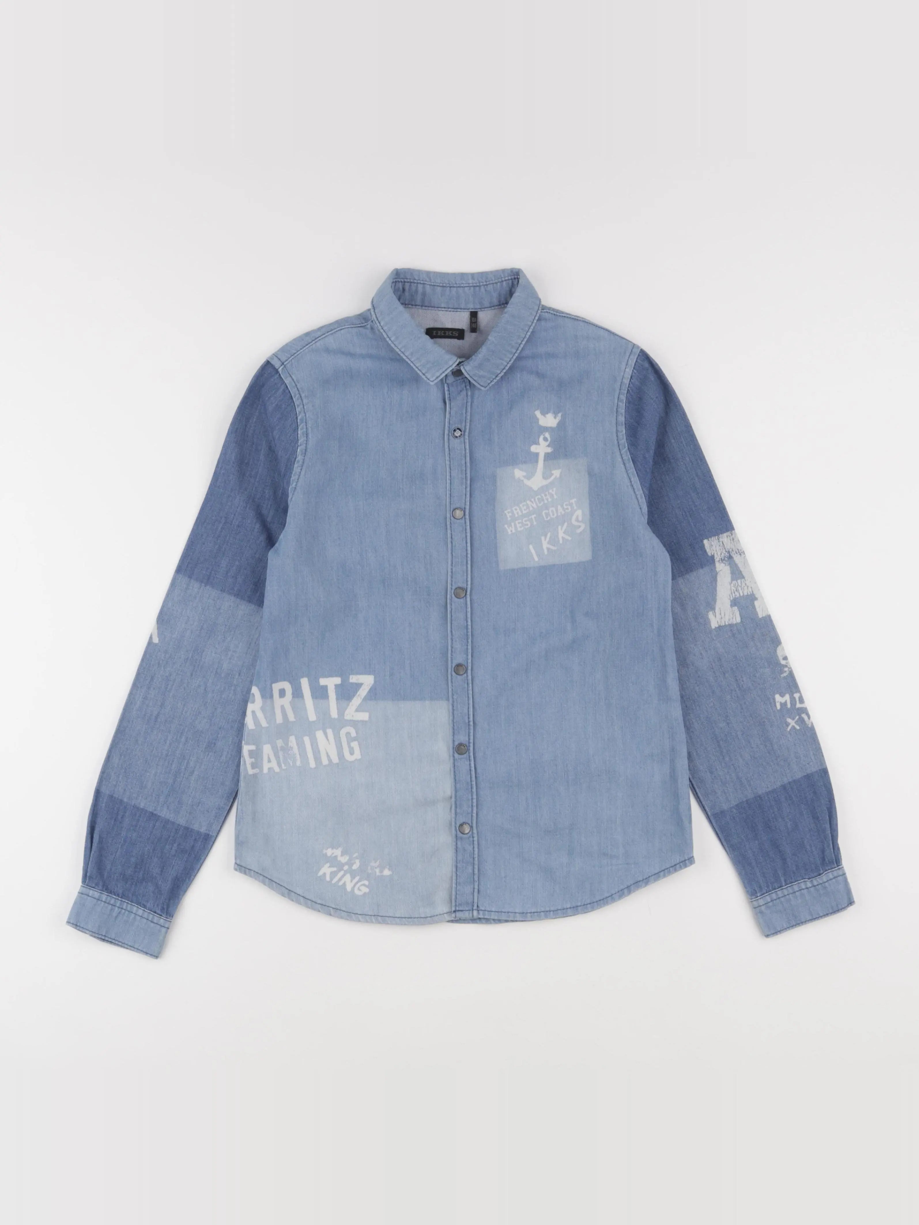 IKKS - chemise bleu - 10 ans
