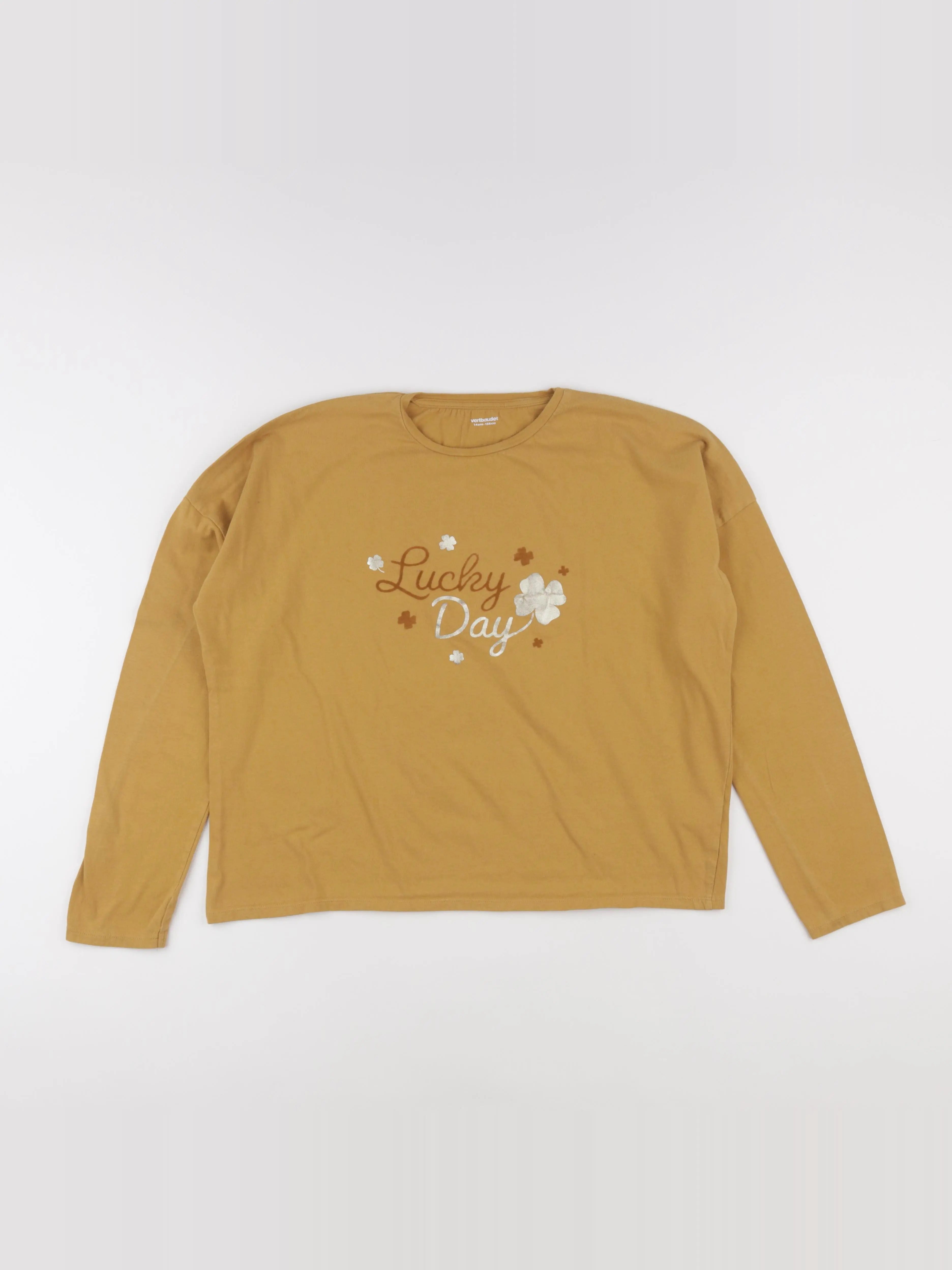 Vertbaudet - tee-shirt jaune - 14 ans