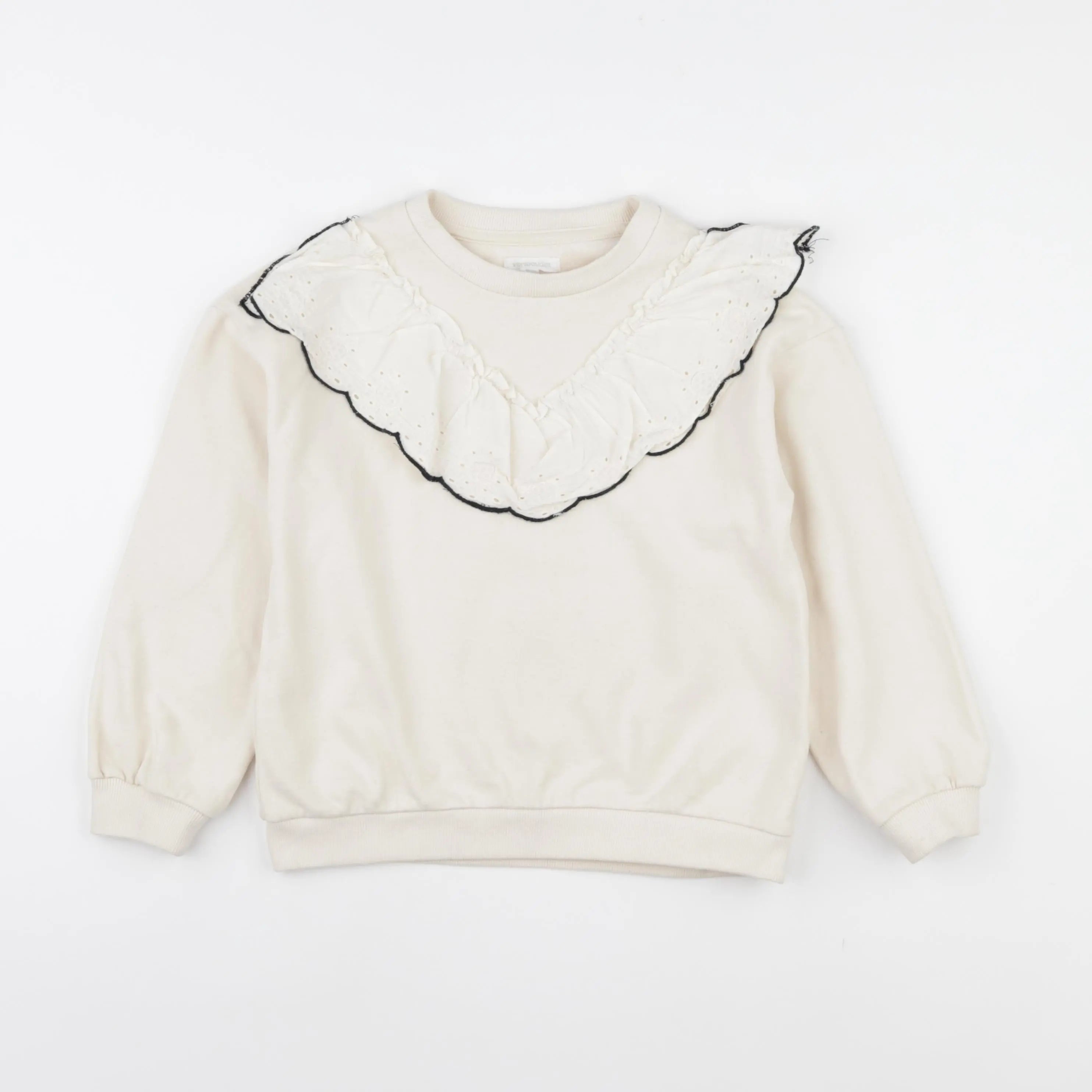 Vertbaudet - sweat beige - 8 ans