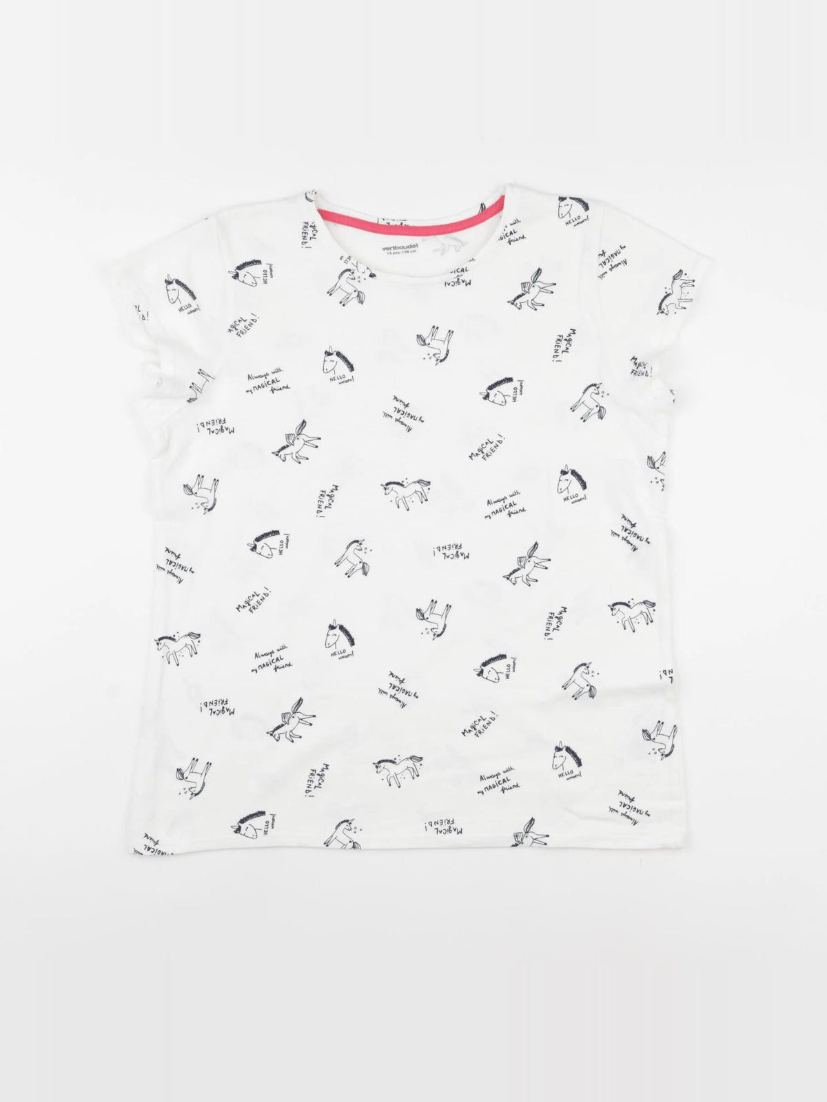 Vertbaudet - tee-shirt blanc - 14 ans