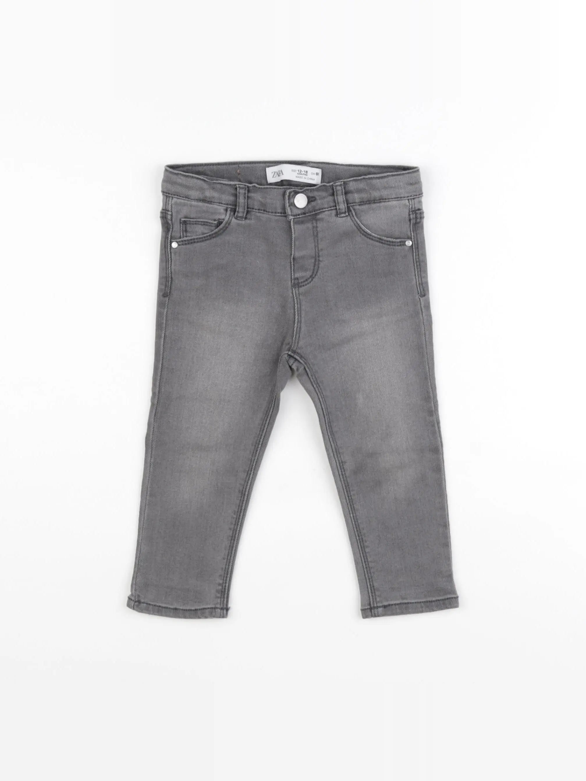 Zara - jean gris - 12/18 mois
