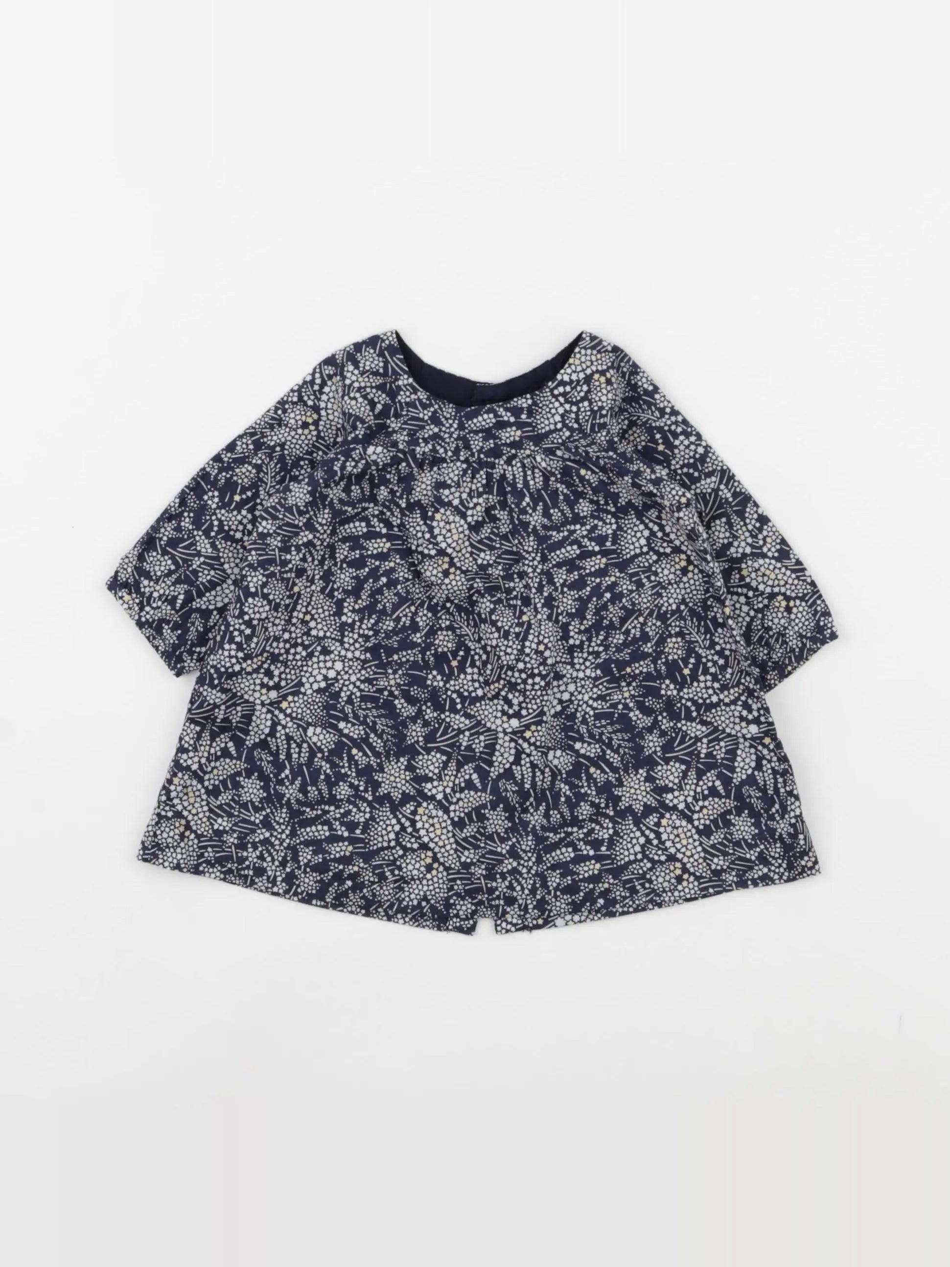 Jacadi - robe liberty bleu - 1 mois