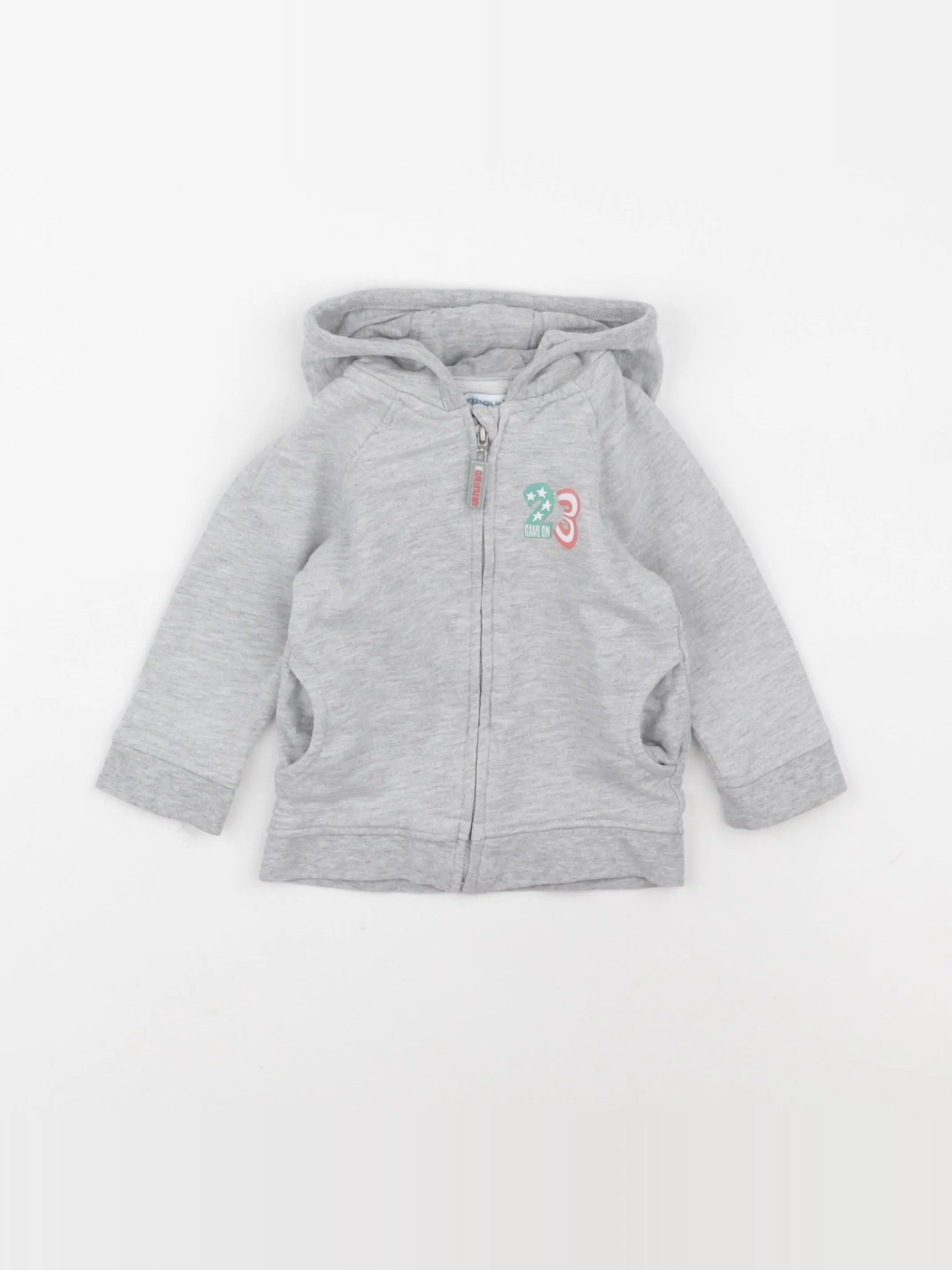 Vertbaudet - sweat gris - 12 mois