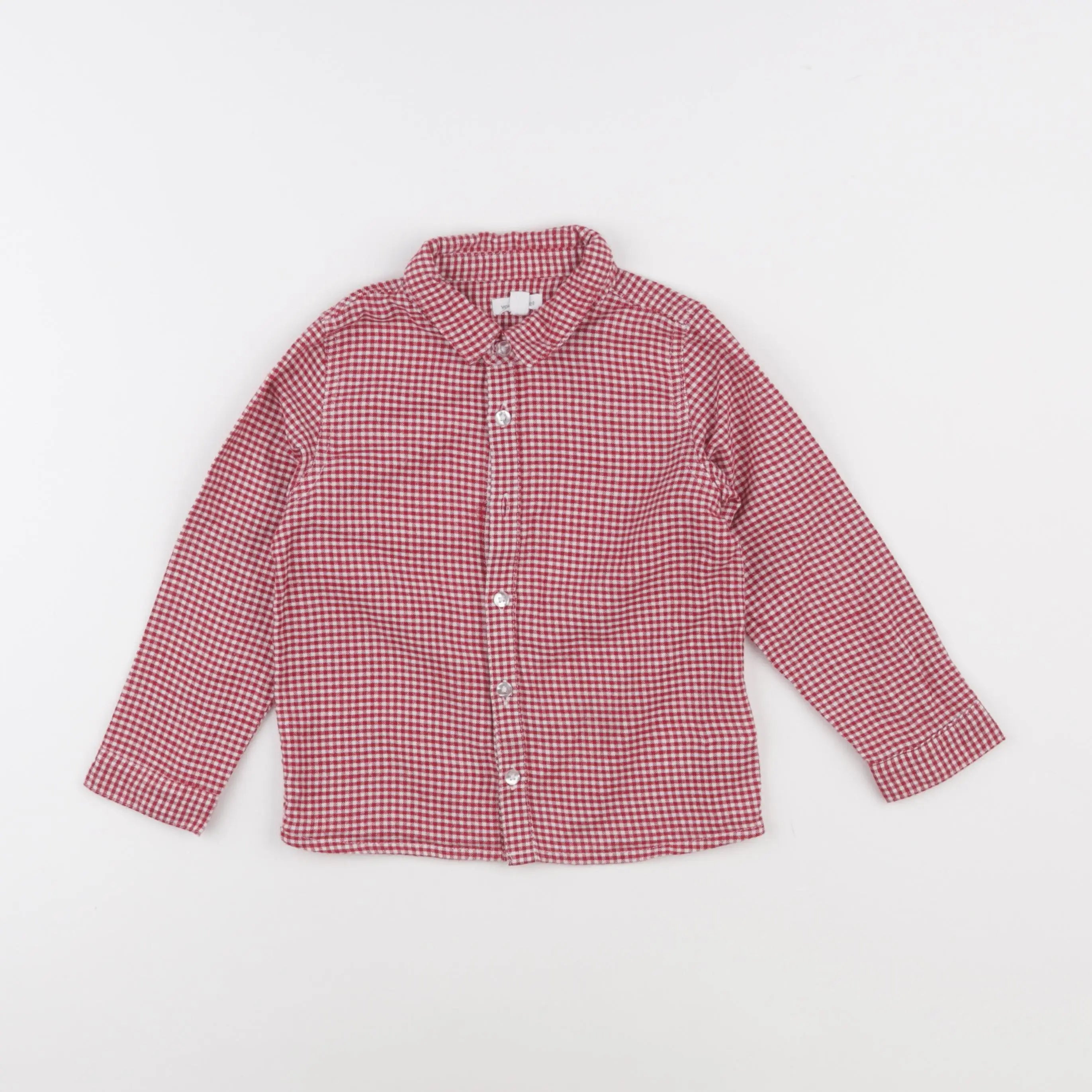 Vertbaudet - chemise rouge - 3 ans