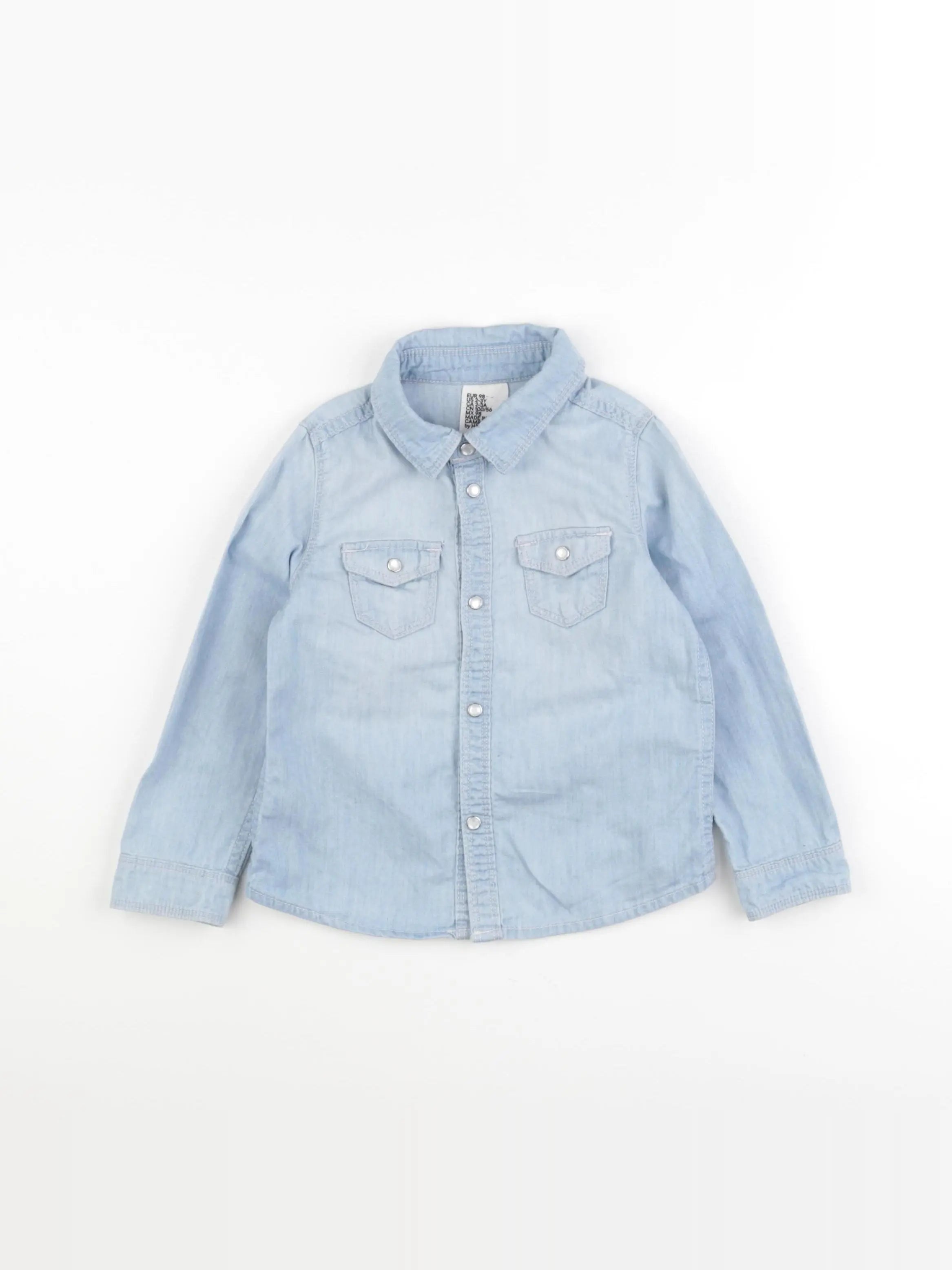 H&M - chemise bleu - 2/3 ans