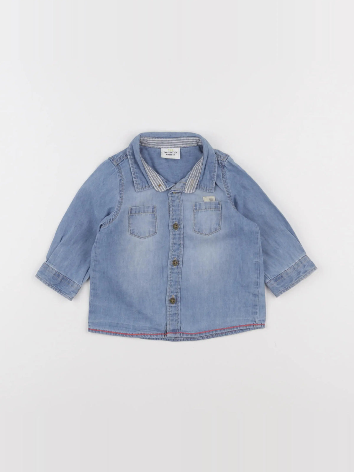 Tape à l'oeil - chemise bleu - 6 mois