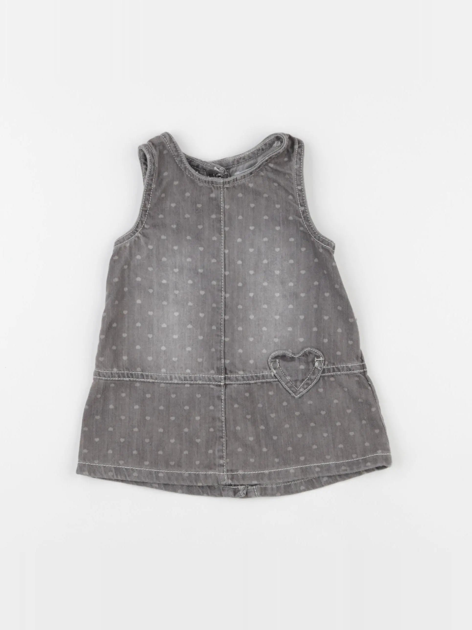 Vertbaudet - robe gris - 6 mois