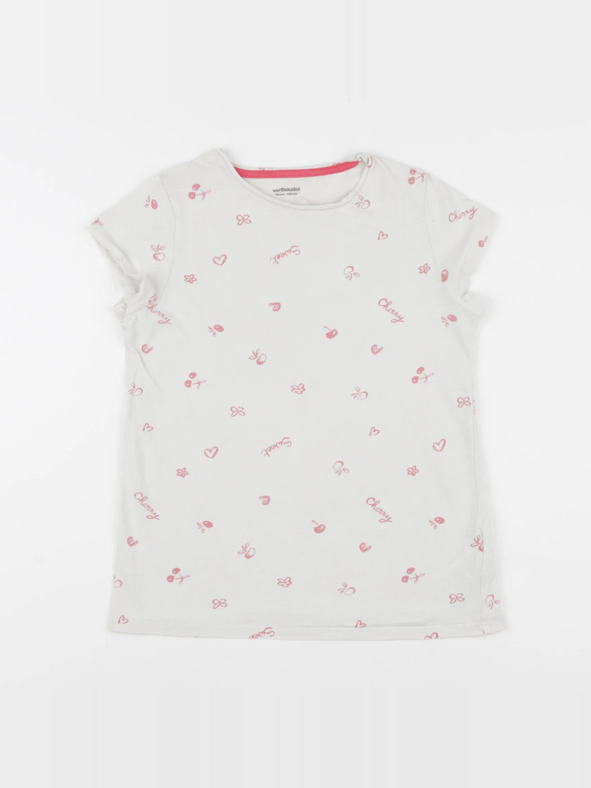 Vertbaudet - tee-shirt blanc - 10 ans