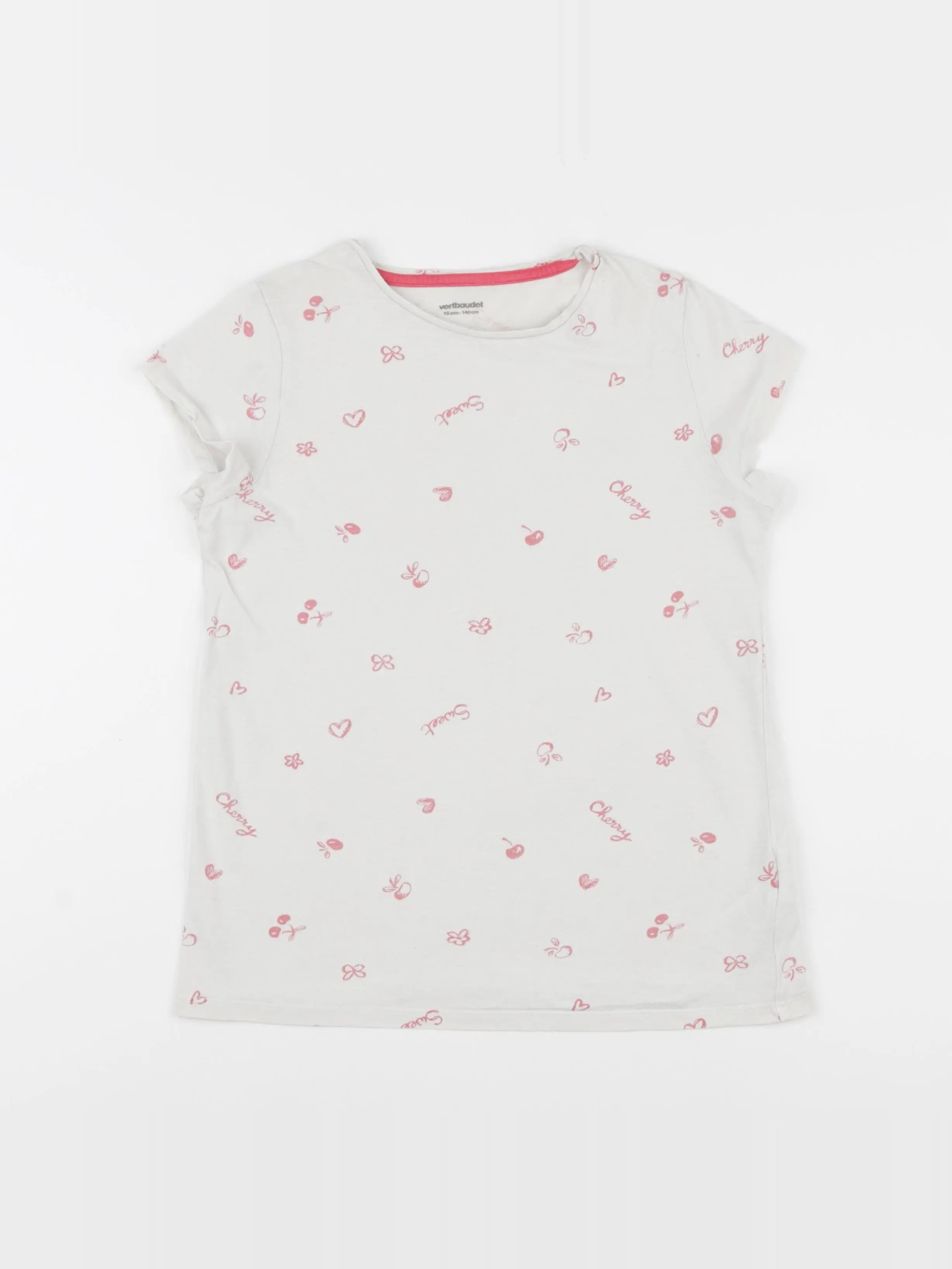 Vertbaudet - tee-shirt blanc - 10 ans