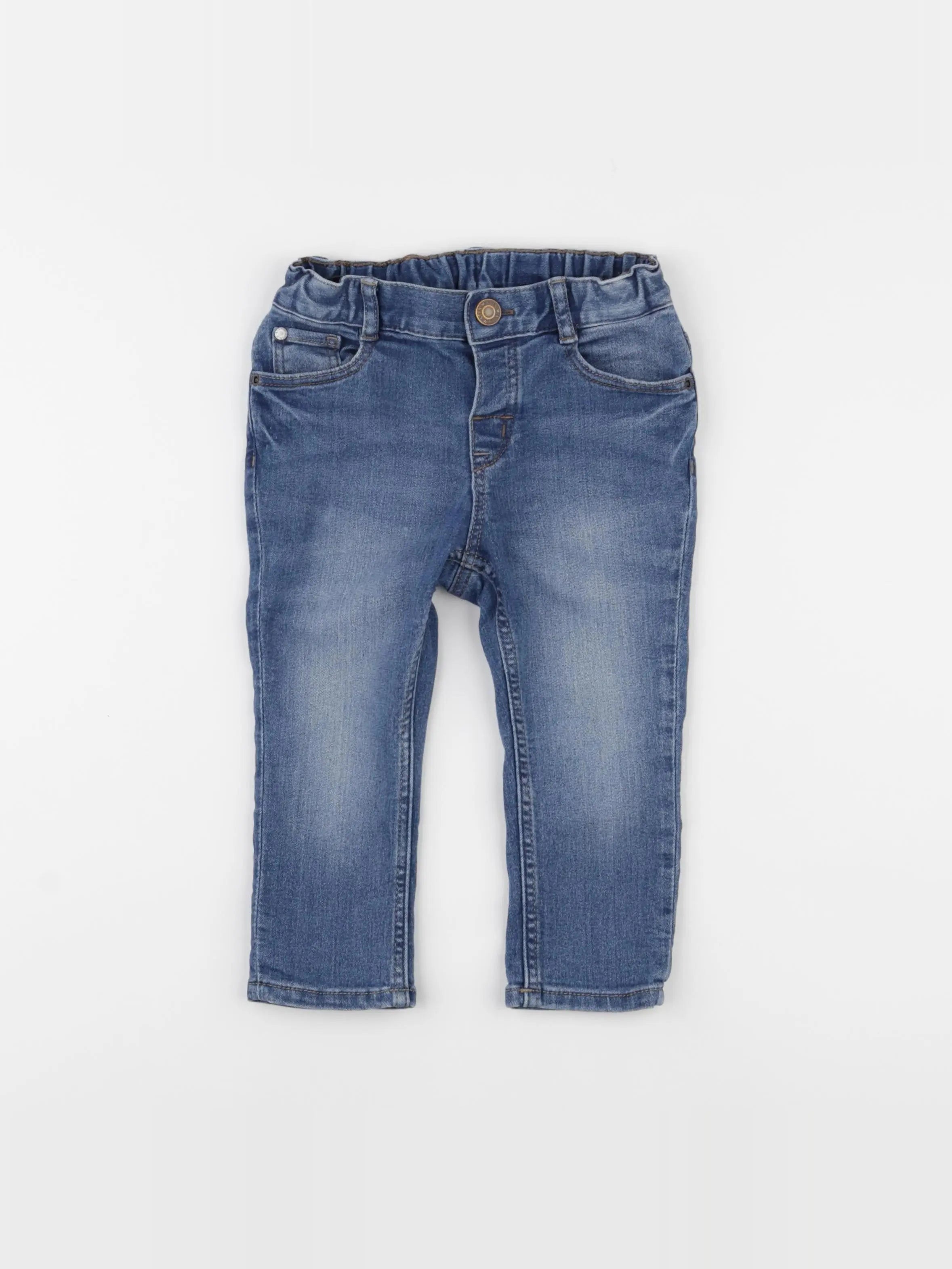 H&M - jean bleu - 12/18 mois